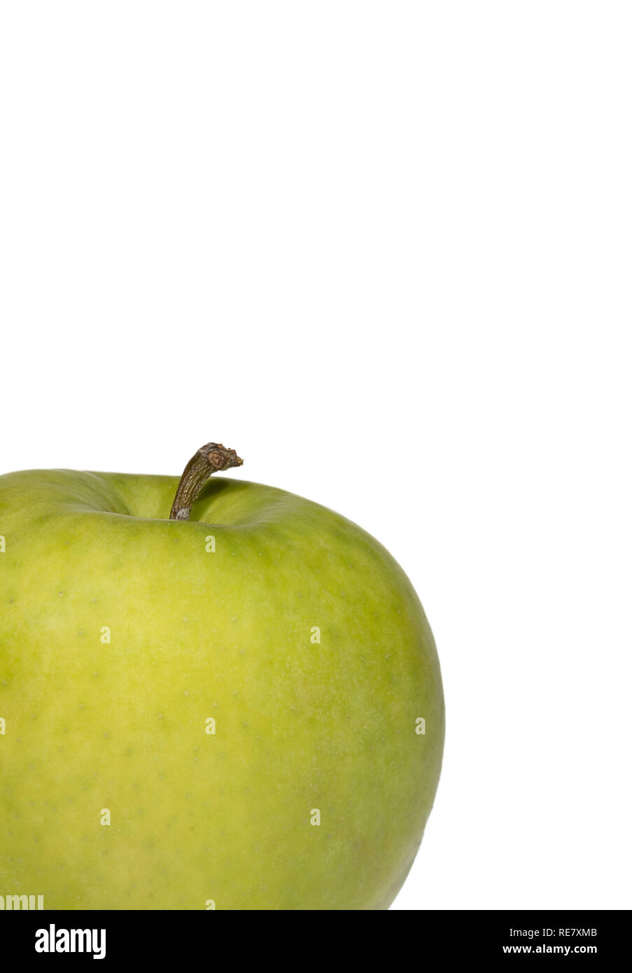 Image d'une grande pomme verte sur fond blanc Banque D'Images