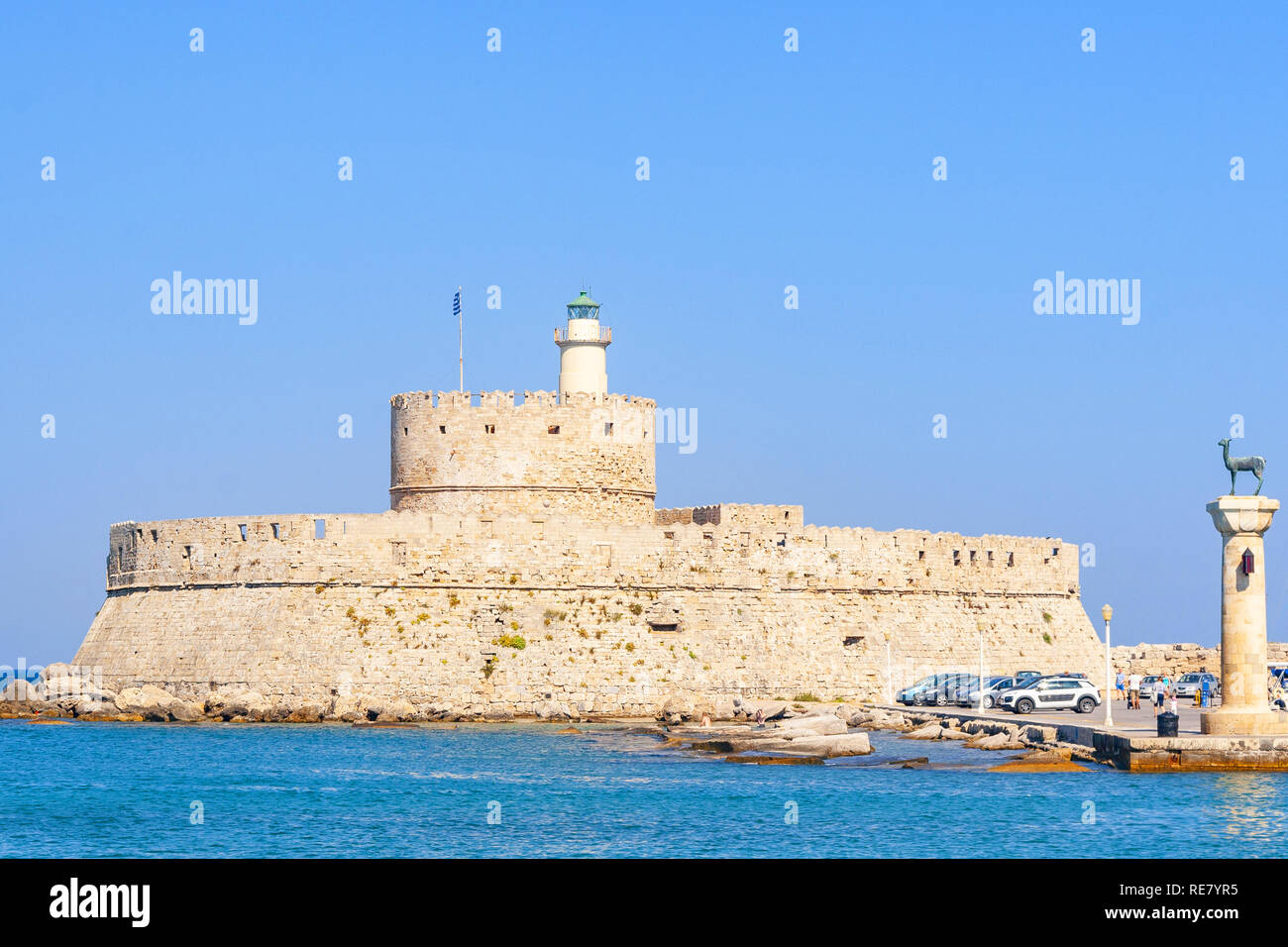 Le Fort Saint-Nicolas, Rhodes, Grèce Banque D'Images