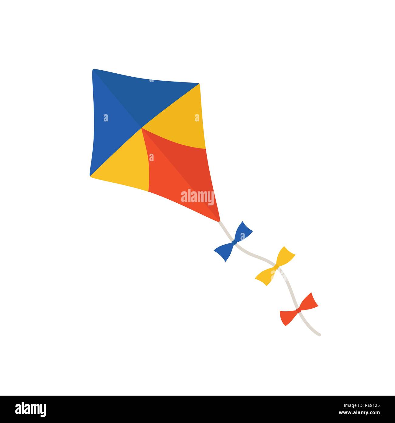 L'icône de kite. Vector Illustration sur blanc fond isolé Illustration de Vecteur