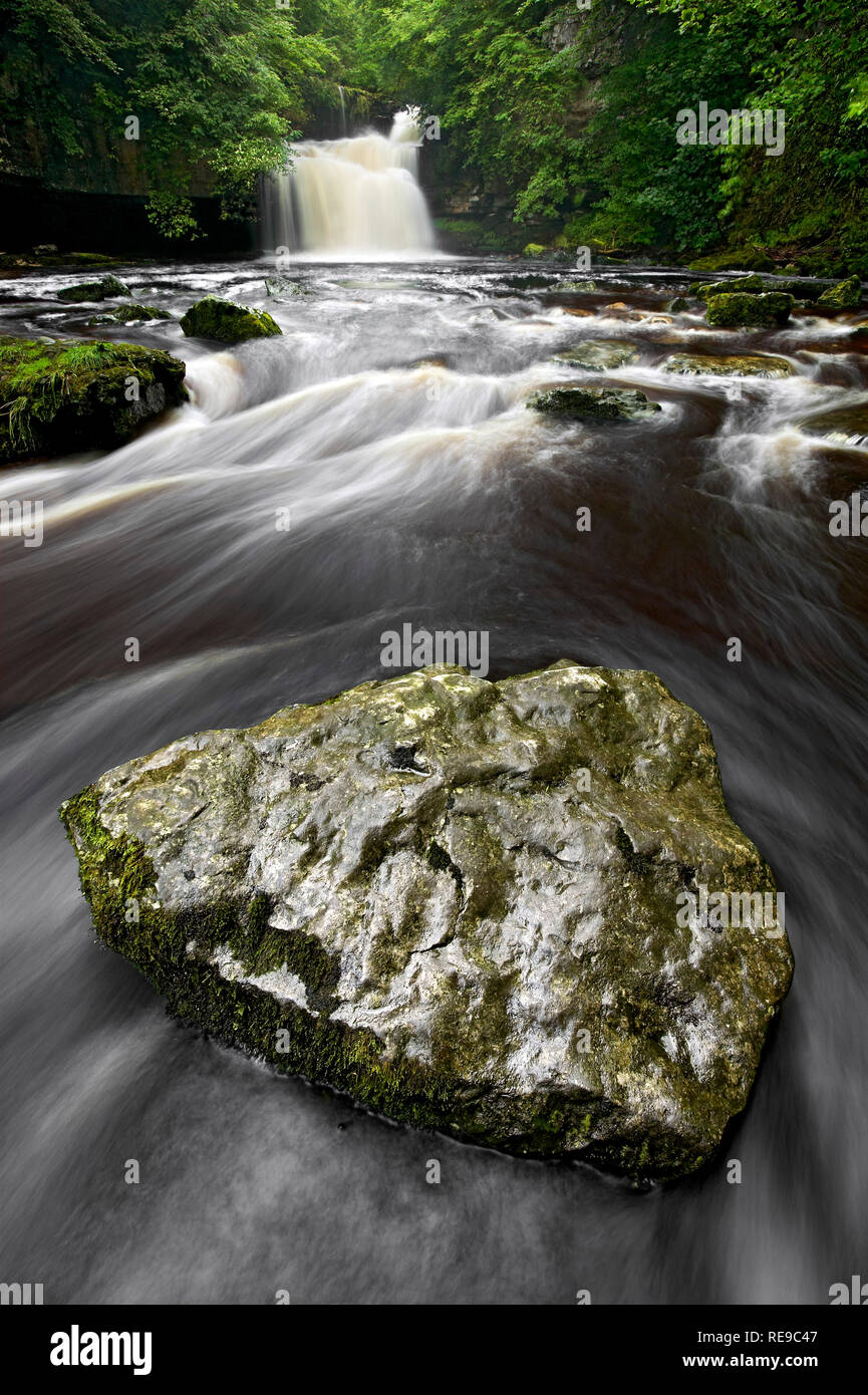 Chutes de West Burton, Wensleydale, Yorkshire, Angleterre Banque D'Images