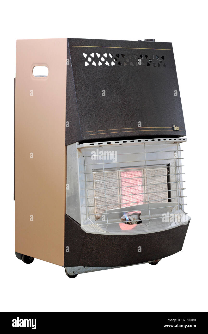 Vaillance rétro modèle de chauffage infra-rouge 383X Portable Calor Chauffage au gaz isolé sur fond blanc Banque D'Images