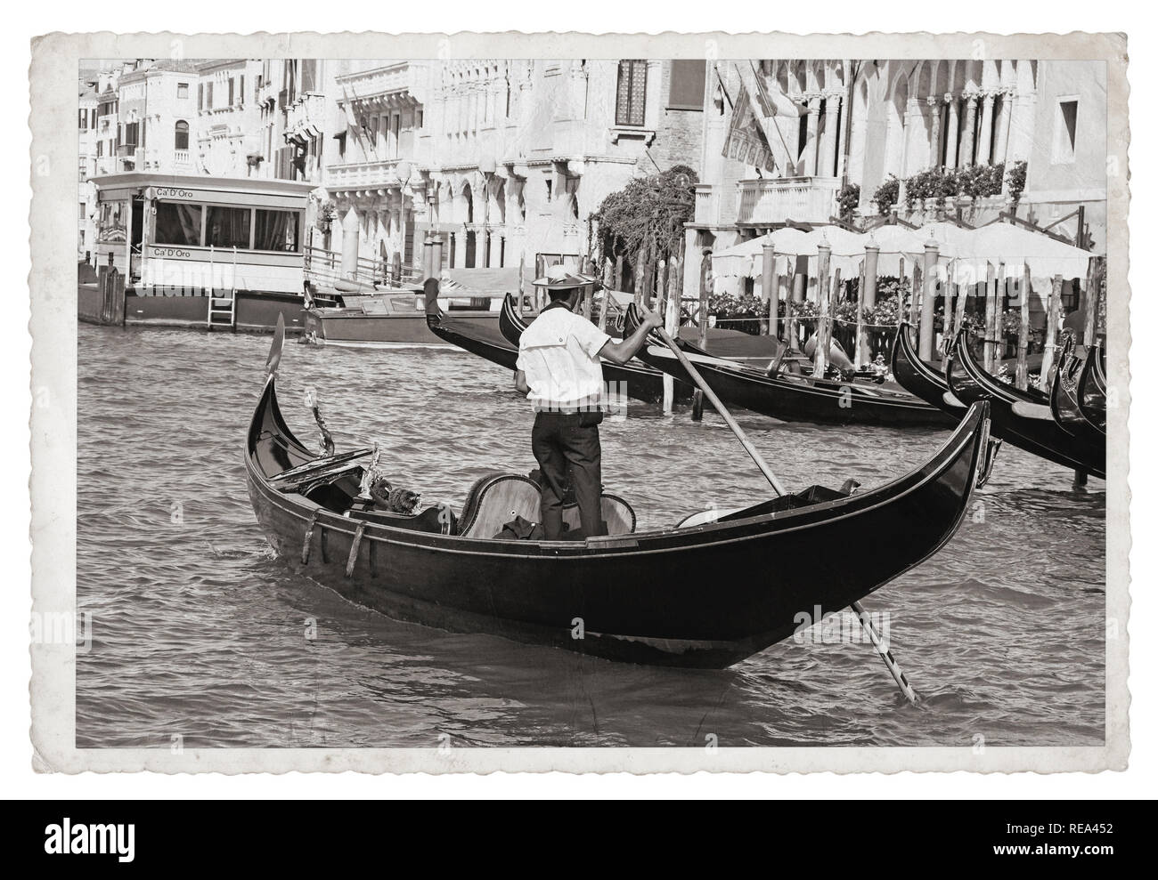 Old vintage photo monochrome à Venise Italie Banque D'Images