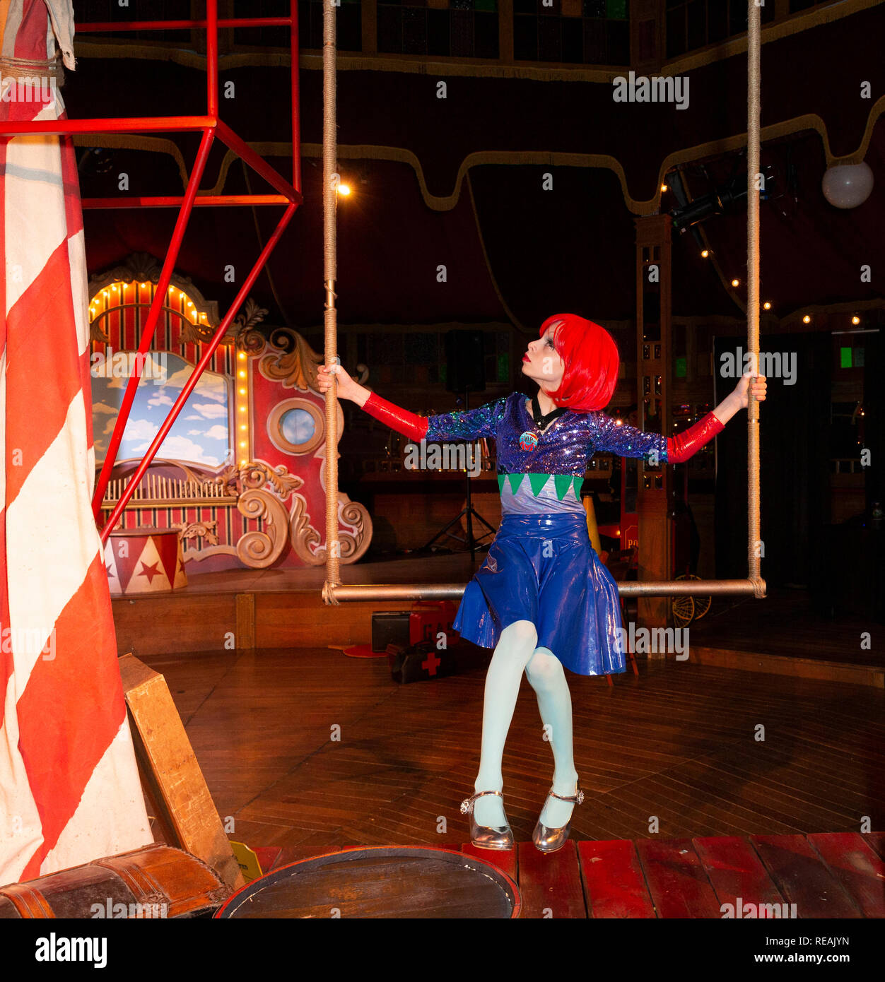 New York, NY - 20 janvier 2019 : Desmond Napoles AKA Desmond est étonnant assiste à la Big Apple Circus performance pour Derrick Barry présente Britney's Circus : Le 10e anniversaire au Lincoln Center Darmosch Park Crédit : lev radin/Alamy Live News Banque D'Images