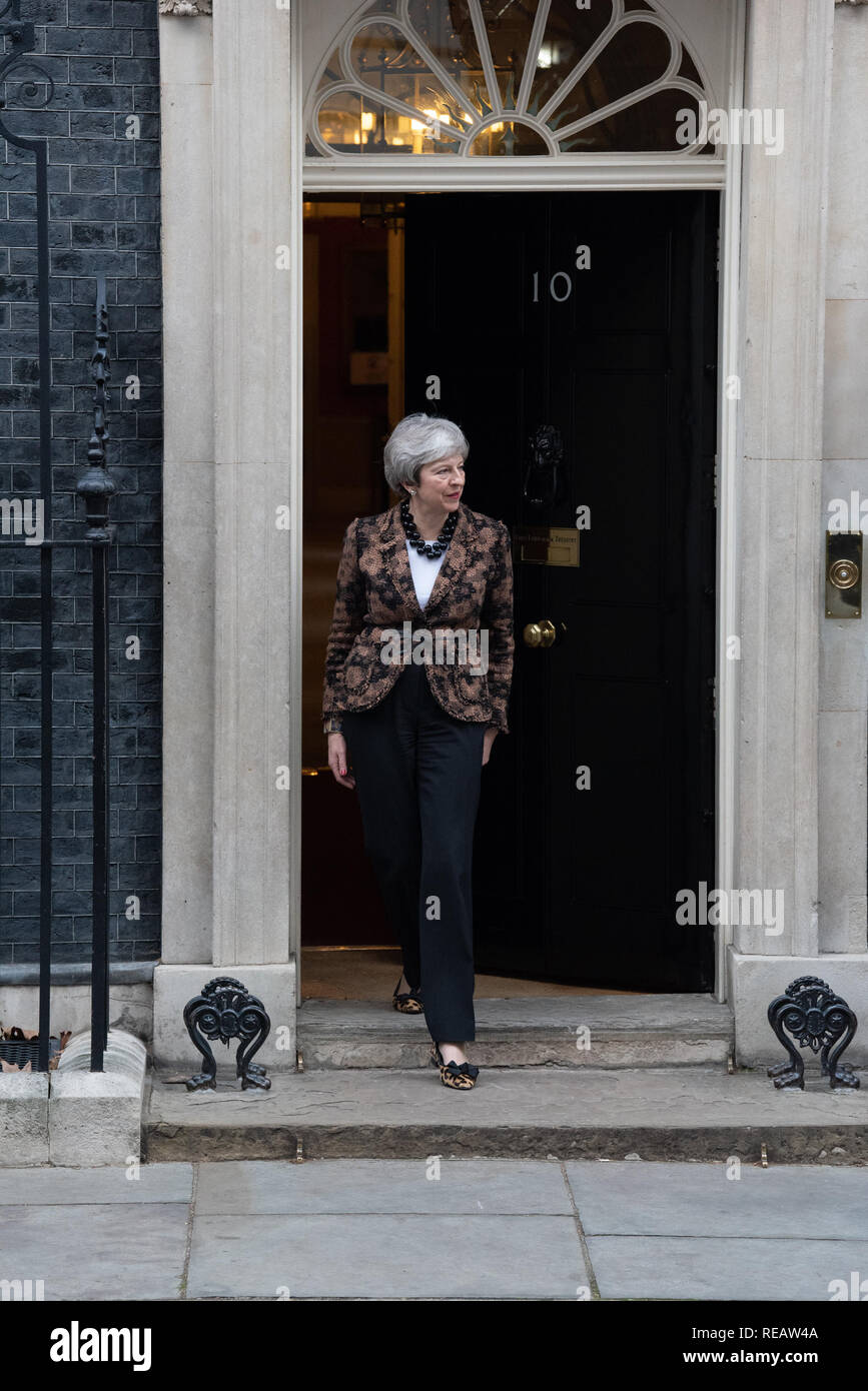 Londres, Royaume-Uni. 21 janvier 2019. Theresa mai le premier ministre néo-zélandais accueille Jacinda Ardern au 10 Downing Street. Crédit : Peter Manning/Alamy Live News Banque D'Images