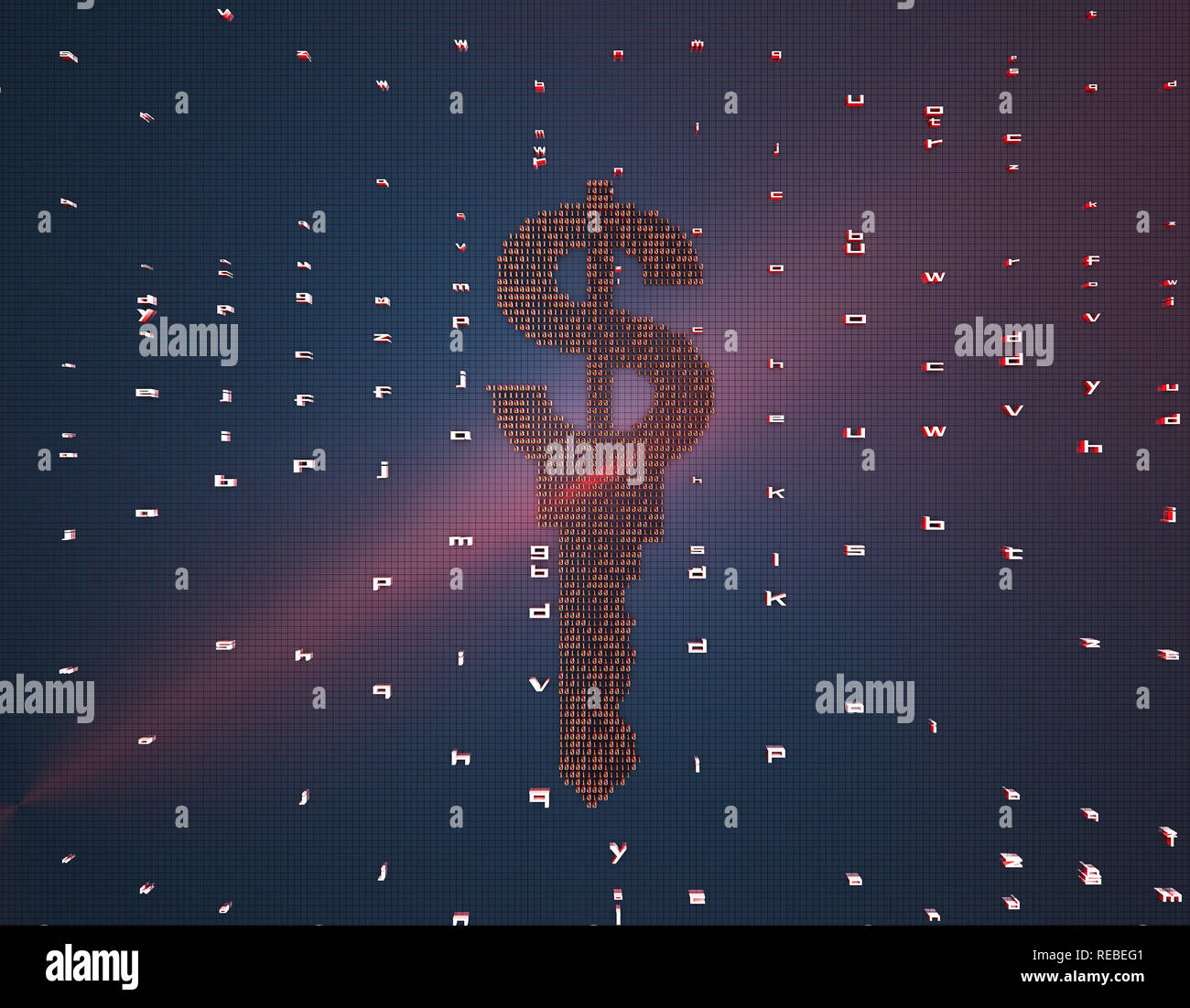 La technologie réseau finances, le symbole de devise et les principaux composés de symboles binaires, représentant de la technologie financière et key,dollar Banque D'Images