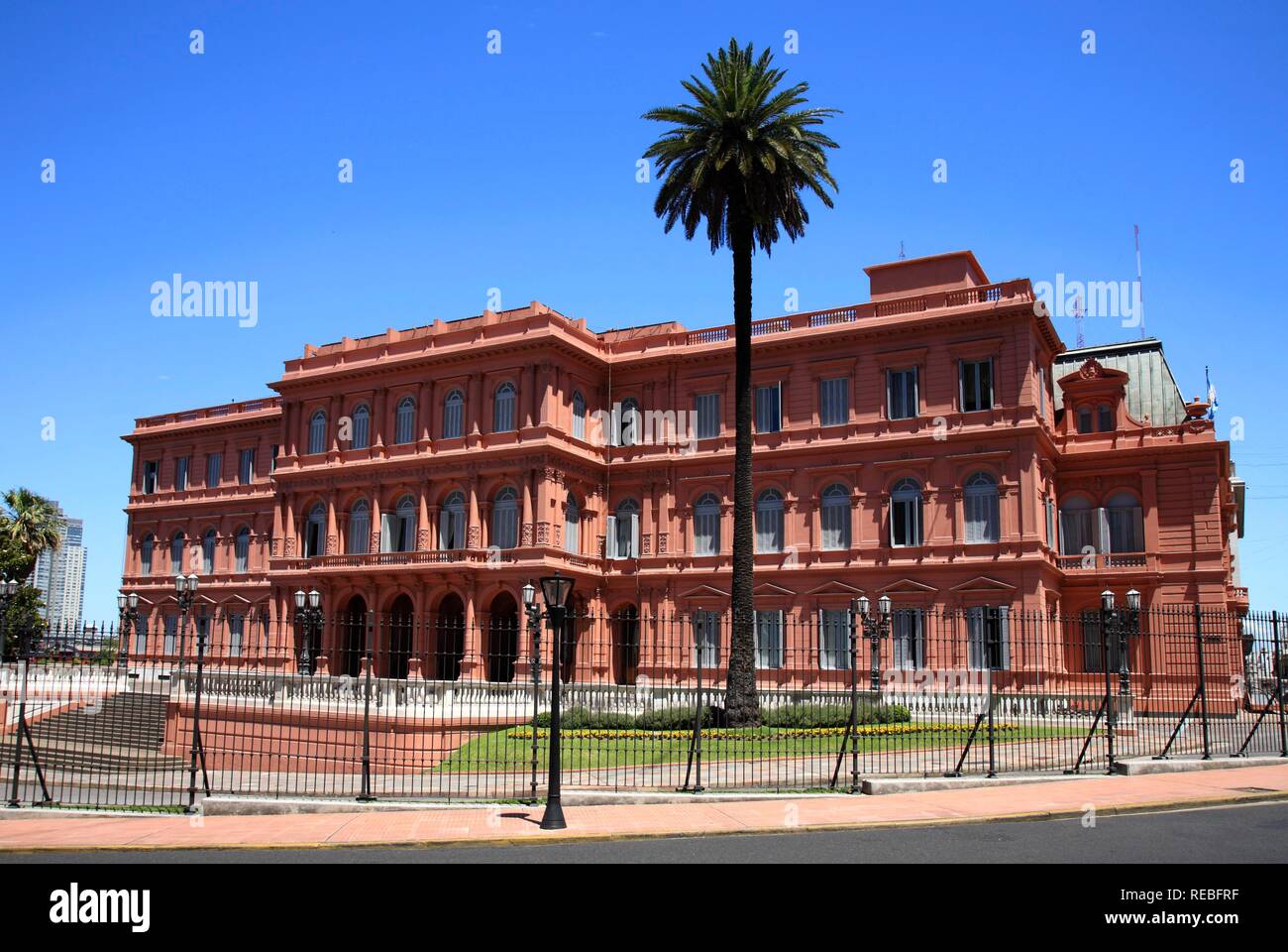 Casa Rosada, le palais présidentiel sur le côté est de la place Plaza de Mayo, Buenos Aires, Argentine Banque D'Images