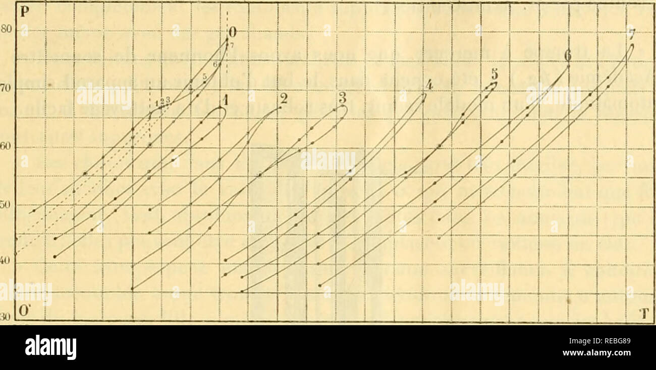 . Comptesrendusheb1311900acad. es naturelles. ( I09 ) " Les deux courbes extrêmes l'une des questions du point 2 de la ligne critique, l'autre du point 6 de la même ligne sont des lignes de Gihhs vatow- Kono et ( ' ).. 120" 120" 120" 120" 120" 120" 120" 120 0 2 3 4 5 6 7 " Les lignes 3 et 5 sont des lignes donnant des/)wm/* de Gibbs et Kono- valow. " Les lignes 2 et 6 sont des lignes de passage. De pareilles lignes onu are provided point de Gibbs situé sur la ligne critique, qui est l'organisme point de rebrousse- ment pour la ligne de passage correspondante. " L'existence des edition Banque D'Images