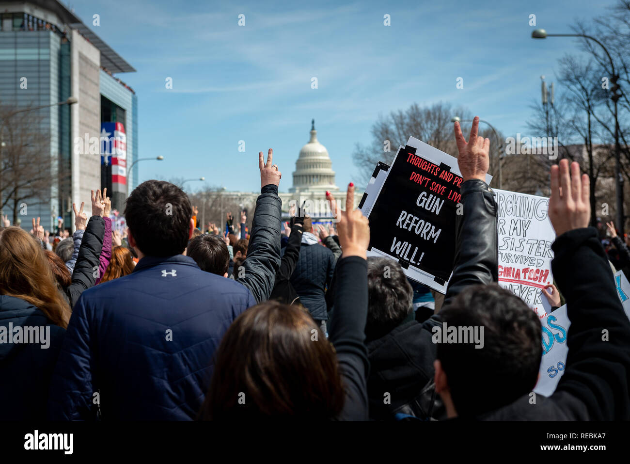 Marche politique à Washington, D.C. Banque D'Images