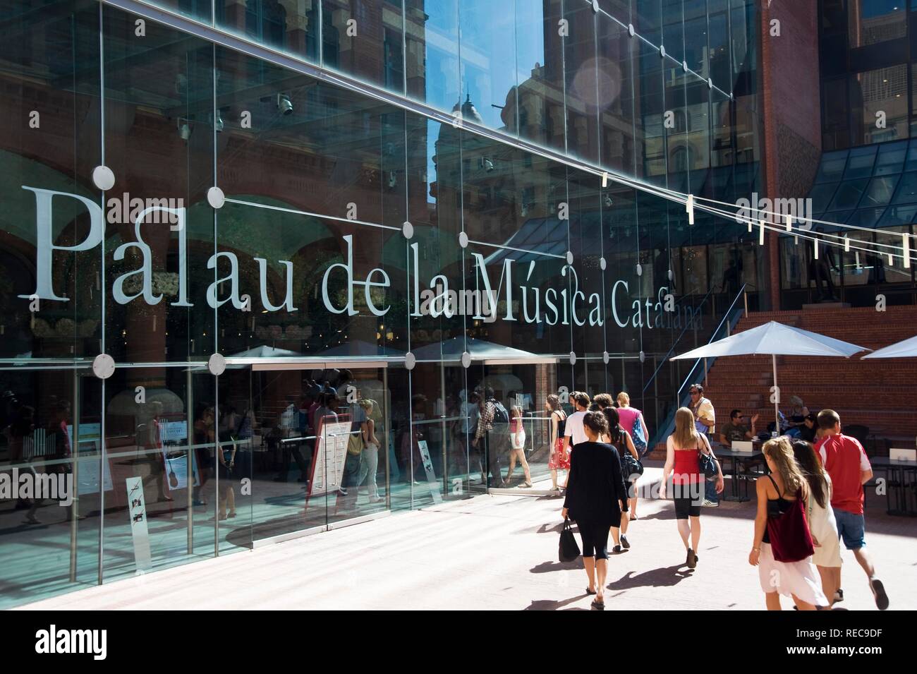 Palau de la Musica Catalana, Palais de la musique catalane, l'architecte Luis Doménech y Montaner, quartier de Ribeira Banque D'Images