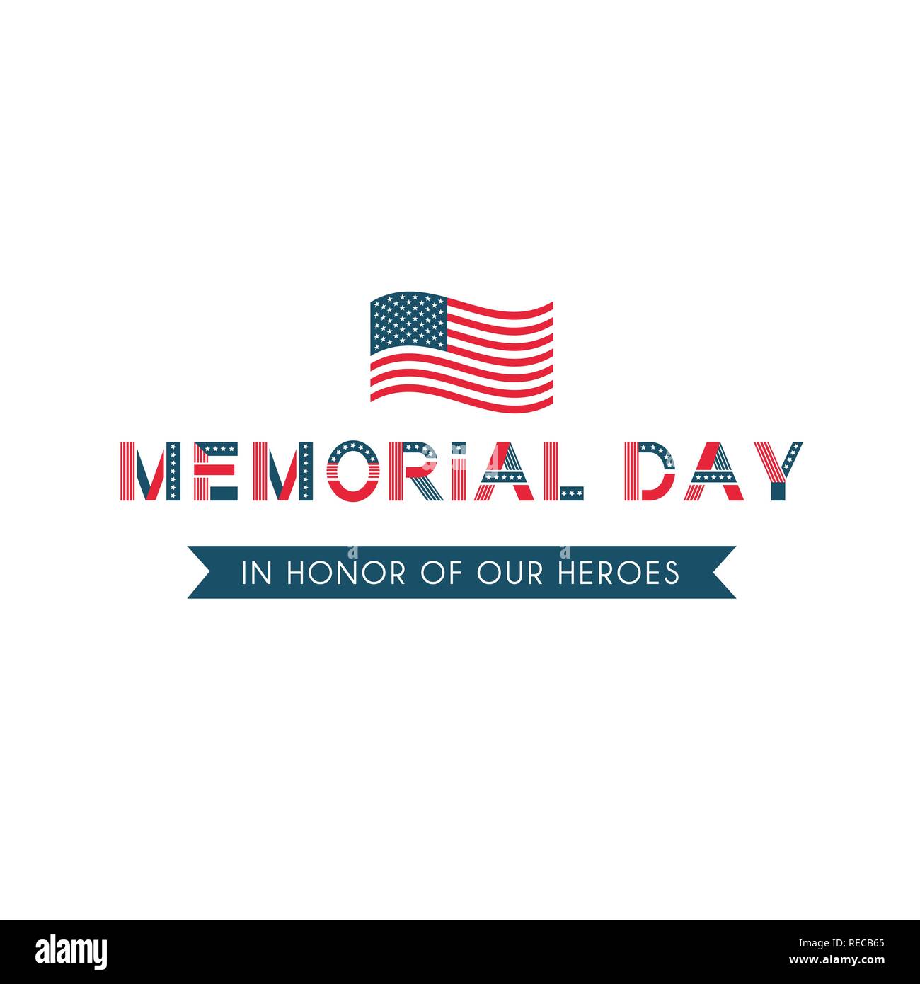 Memorial Day, rappeler et honorer usa patriotic maison de vacances Illustration de Vecteur