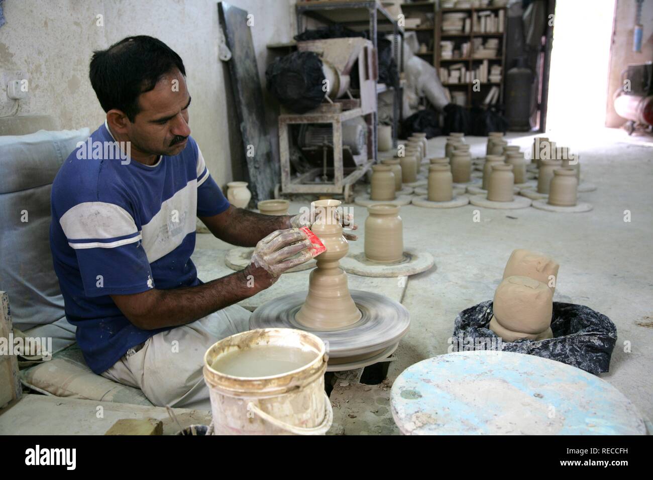 L'atelier du potier à Al Aali, Royaume de Bahreïn, du Golfe Persique Banque D'Images