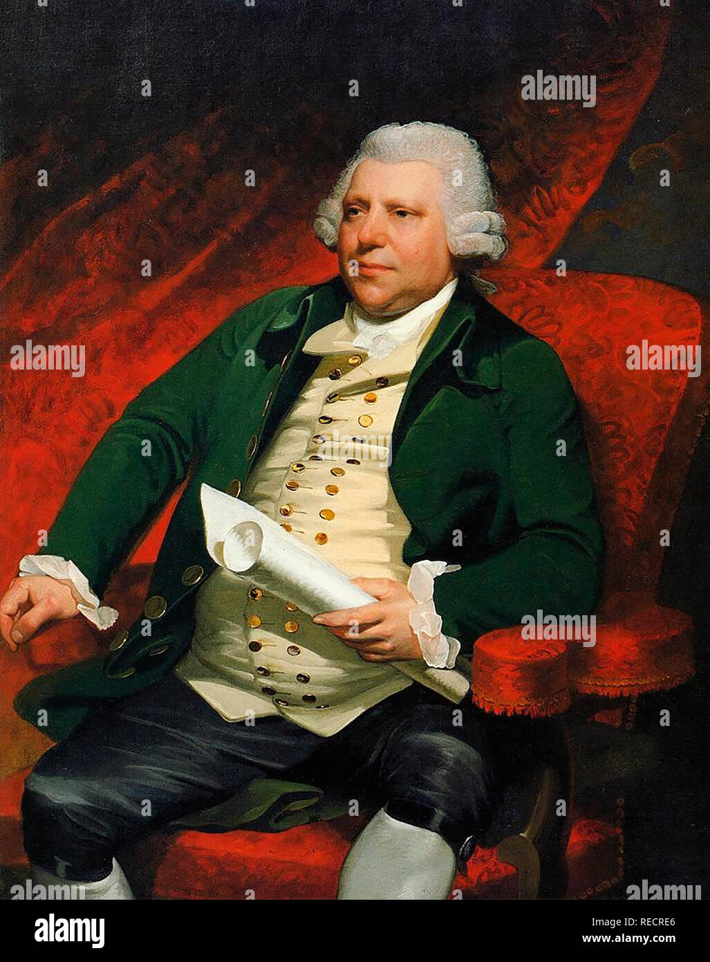 Portrait de Sir Richard Arkwright - Mather Brown, 1790 Banque D'Images