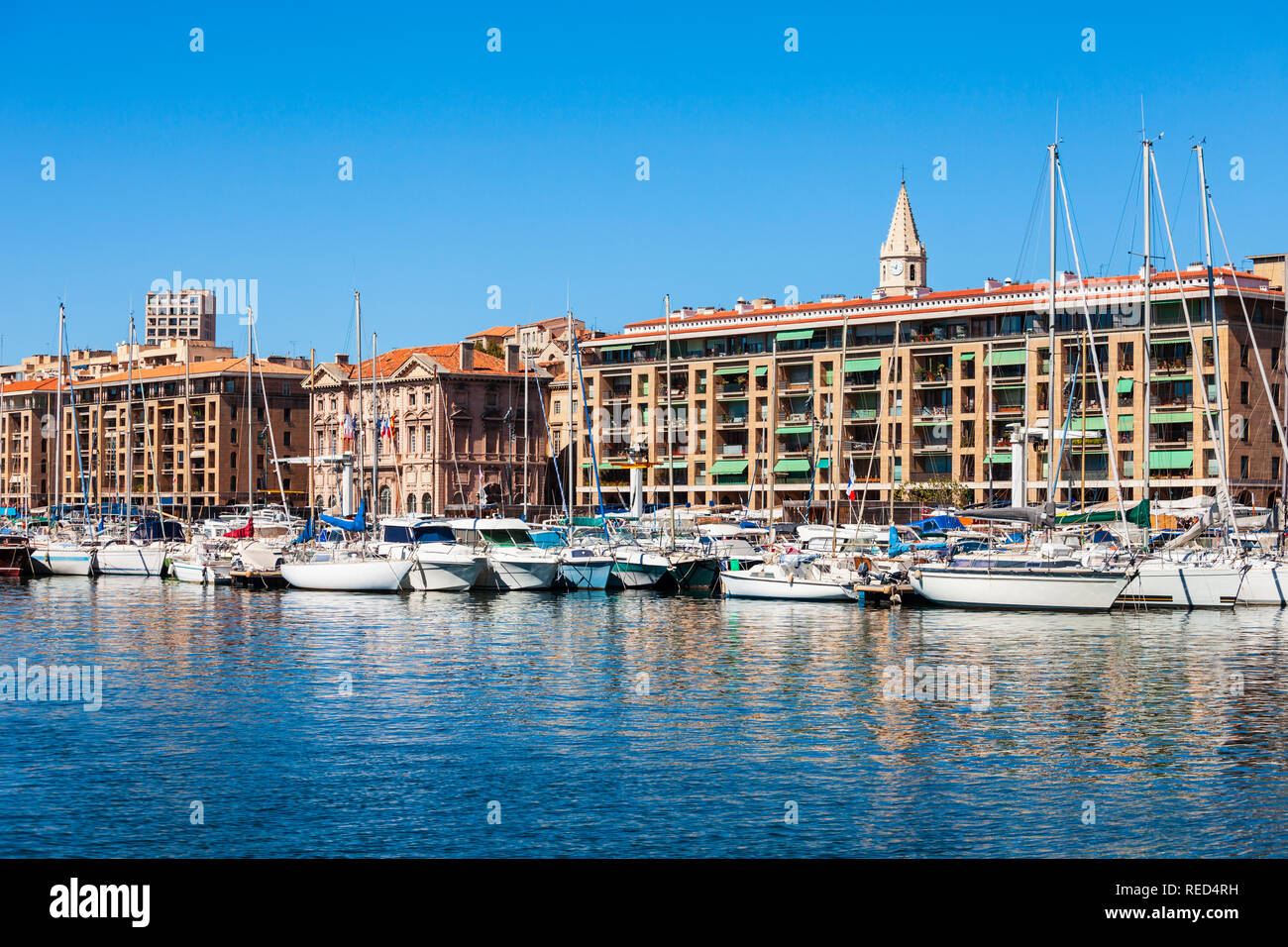 Vieux Port à Marseille. Marseille est la deuxième plus grande ville de France. Banque D'Images