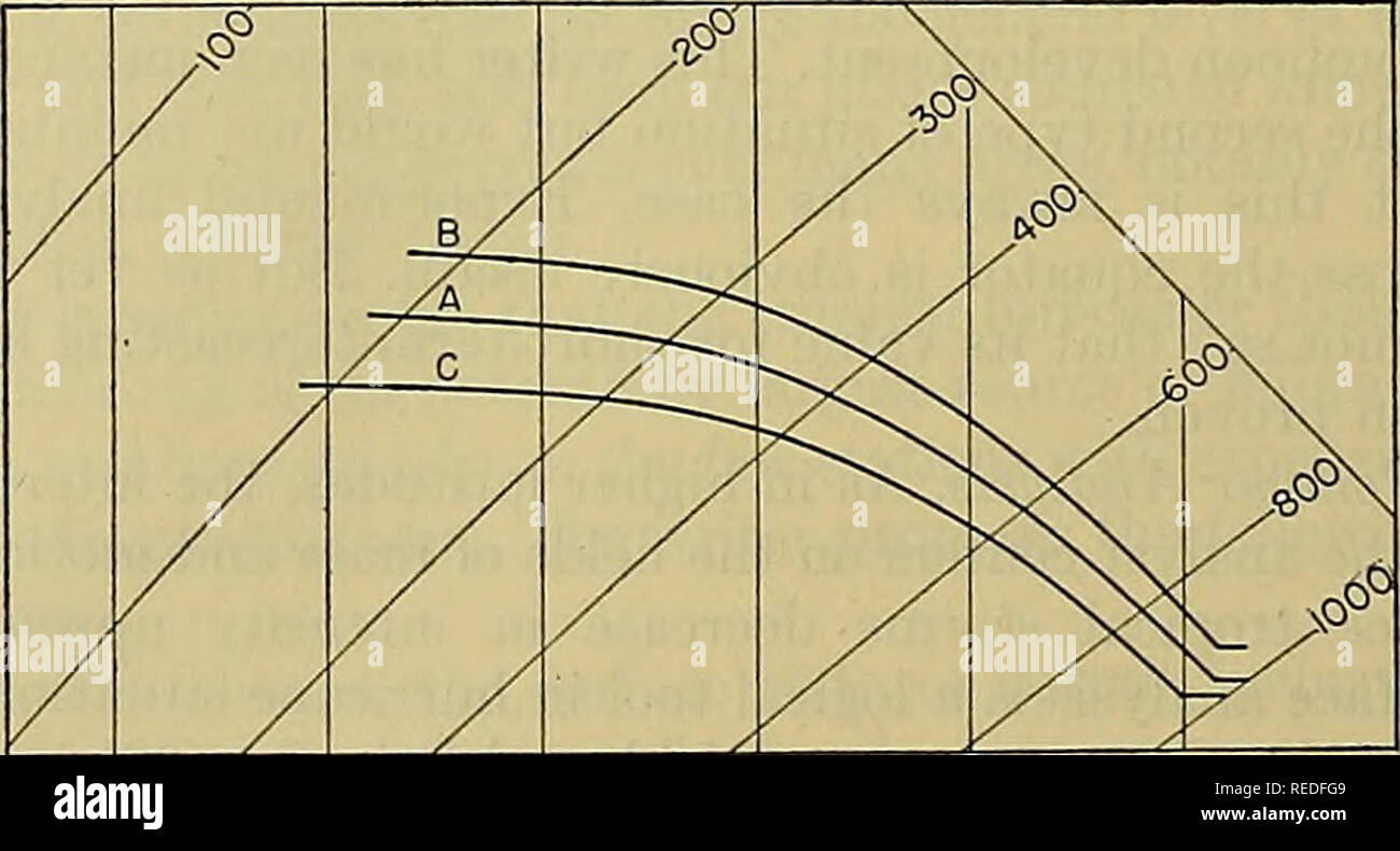 . Compendium de la météorologie. La météorologie. Température -40 -20 °C Fig. la.-téphigramme montrant (A) États-unis Atmosphère Standard, (B) signifier à l'ambiance tropicale des Caraïbes en somme- mer [37], (C) retentissant dans zone de pluie des ouragans, et (D) Sondage oculaire [28]. Dans le diagramme lignes verticales sont isothermes (°C) et les lignes obliques isobares (Mo). C suit une courbe adi-humide- abatic chemin de 900 à 200 mb. Comparaison de la structure verticale de ces déranger- ances aux tempêtes tropicales nous force à la conclusion que l'entraînement n'a pas lieu dans le noyau des ouragans et que la convergence est res Banque D'Images