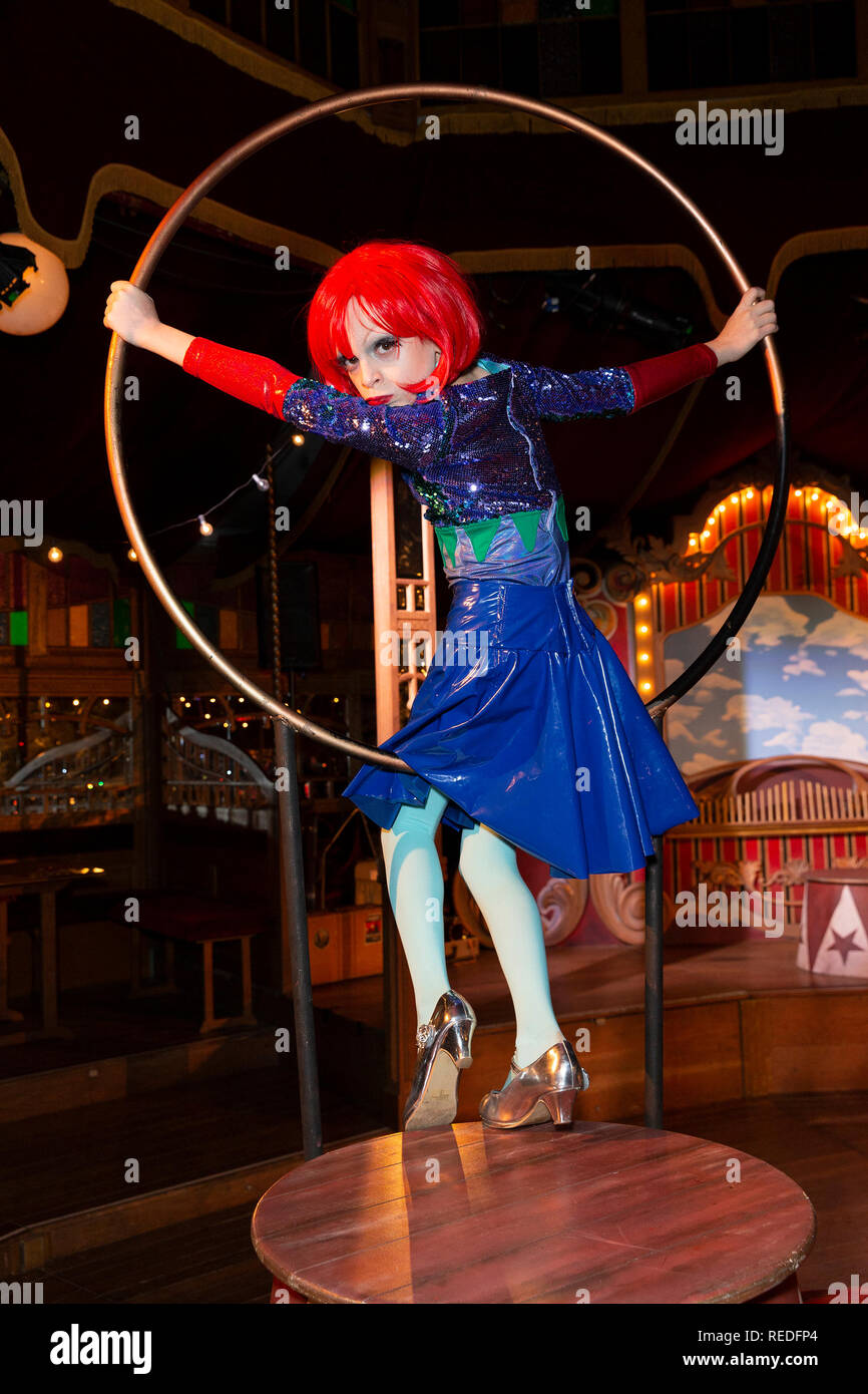 New York, États-Unis. 20 Jan, 2019. Desmond Napoles AKA Desmond est étonnant assiste à grand spectacle s'appliquent pour Derrick Barry présente Britney's Circus : Le 10e anniversaire au Lincoln Center Darmosch Park Crédit : Lev Radin/Pacific Press/Alamy Live News Banque D'Images