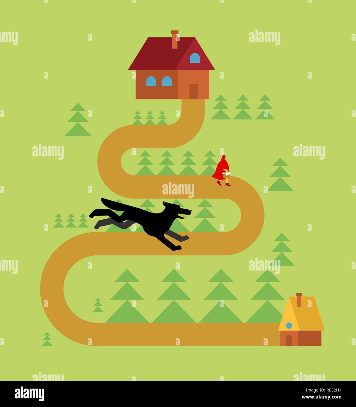 Le petit chaperon rouge le loup Banque de photographies et d’images à haute résolution Alamy