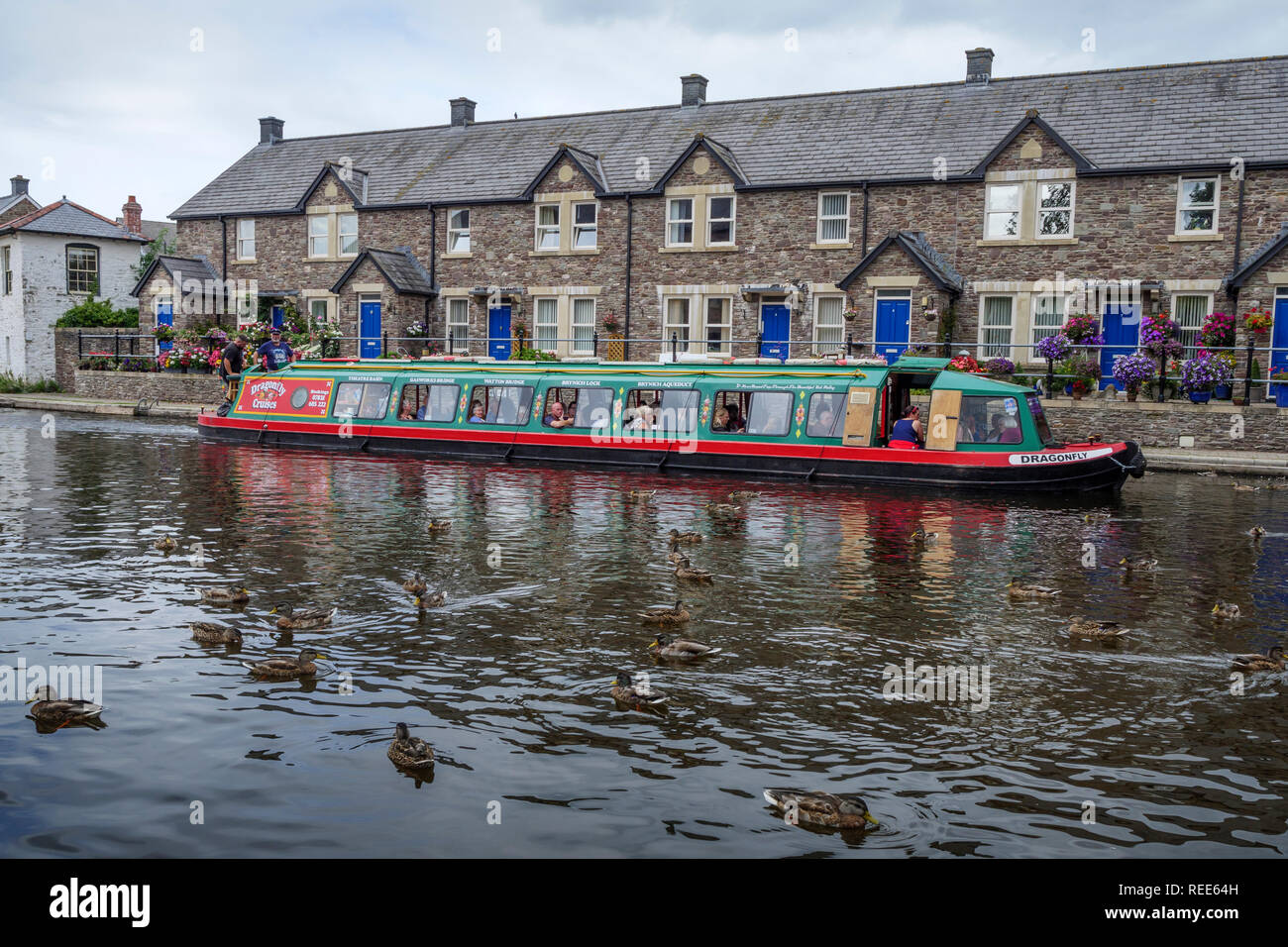 Quai Brecon Brecon Brecon Canal de Monmouthshire et Brecon Beacons National Park Powys Pays de Galles Banque D'Images