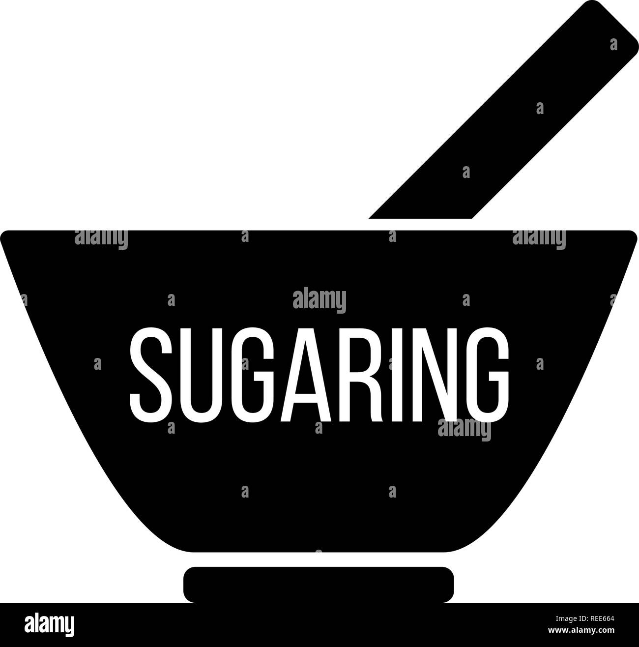 Supprimer les cheveux. épilation des sucres. Pâte à sucre épilatoire. L'épilation et l'épilation. Soins de la peau et la santé. Icône noire style plat Illustration de Vecteur