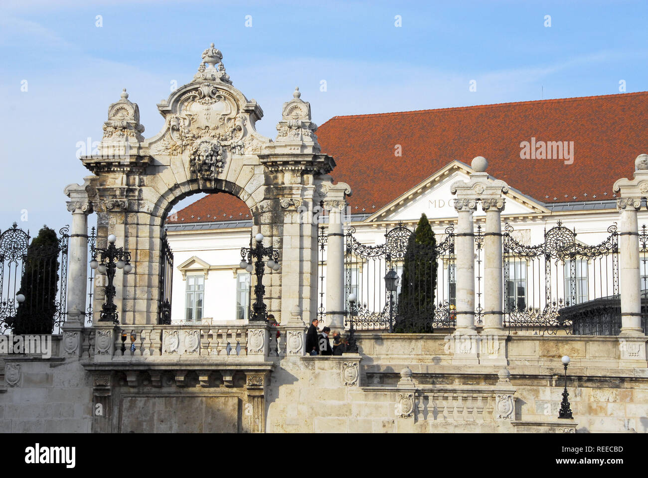 Le Château de Buda est le château historique et complexe de palais des rois hongrois à Budapest. Budavári Palota, Budai Várnegyed Banque D'Images