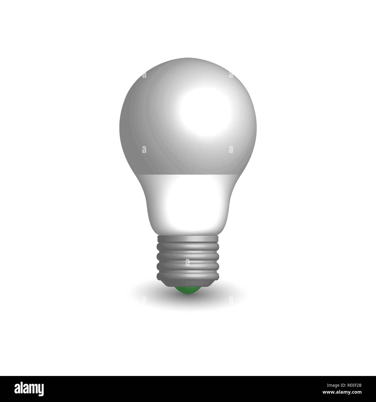 LED photo réaliste et aux économies d'énergie d'une ampoule. Élément essentiel pour la conception de composants électriques. Style 3D, vector illustration. Illustration de Vecteur