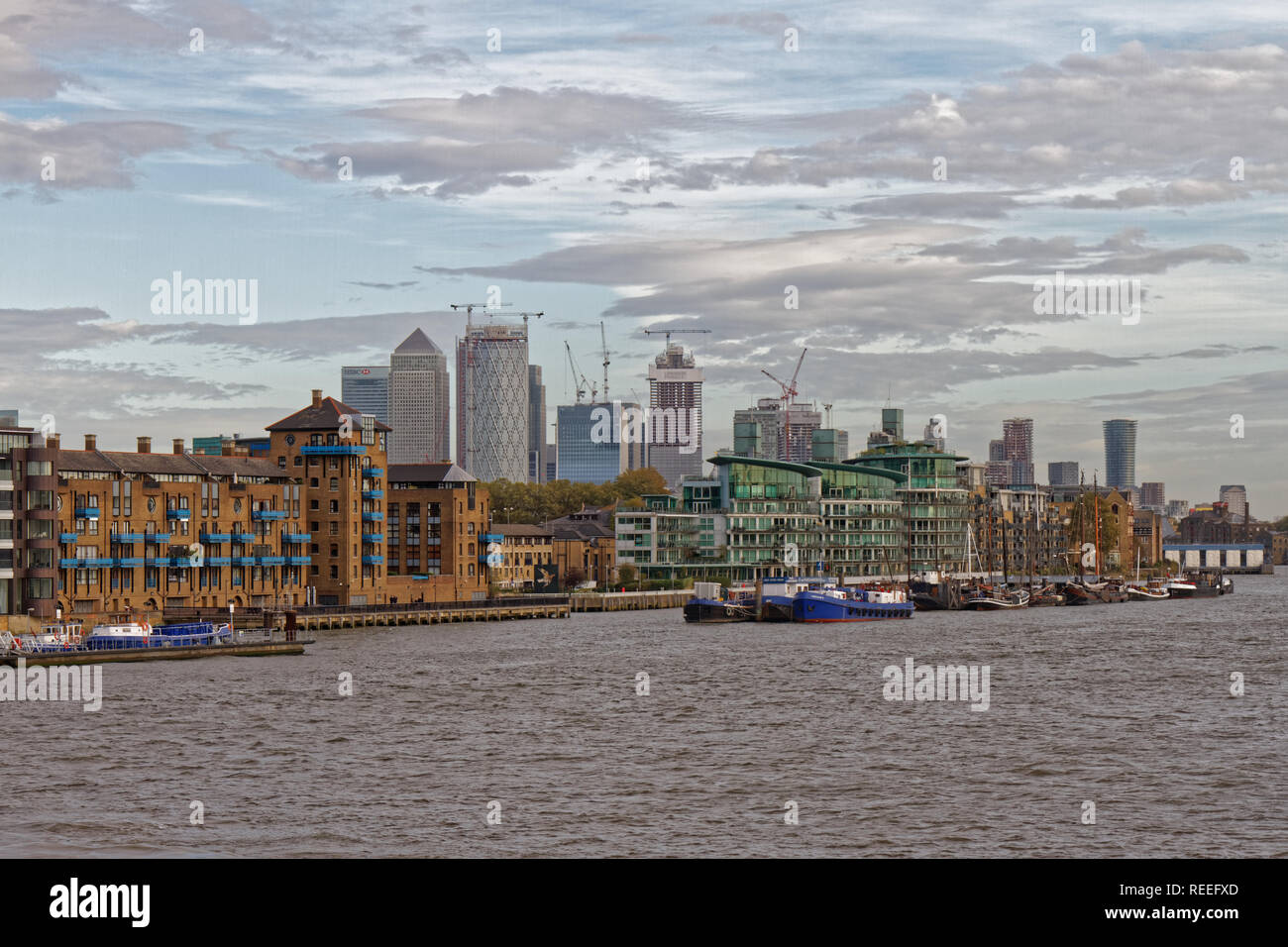 Centre d'affaires de Canary Wharf skyline - Londres, Royaume-Uni Banque D'Images