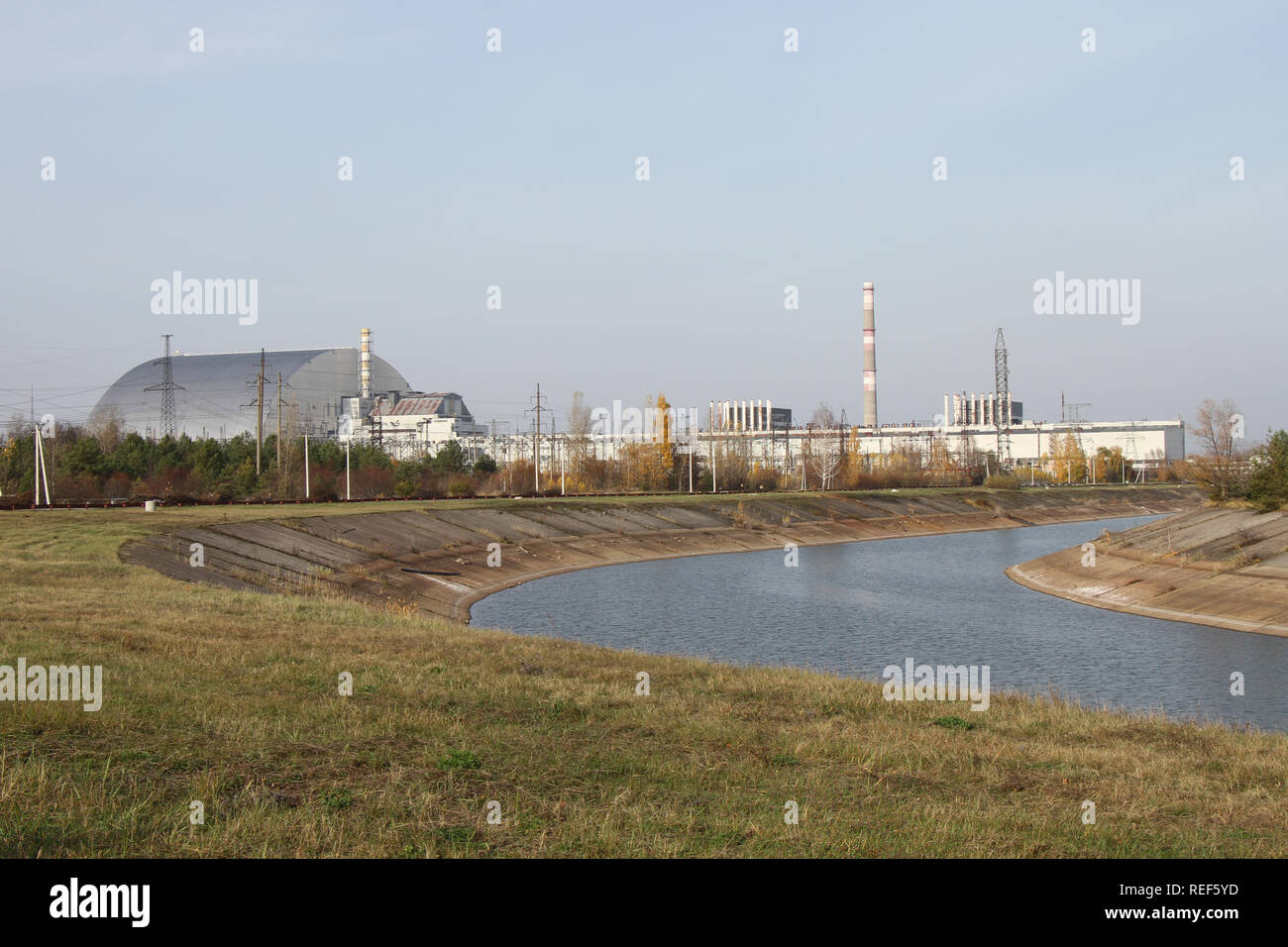 Le réacteur de Tchernobyl touchées Banque D'Images