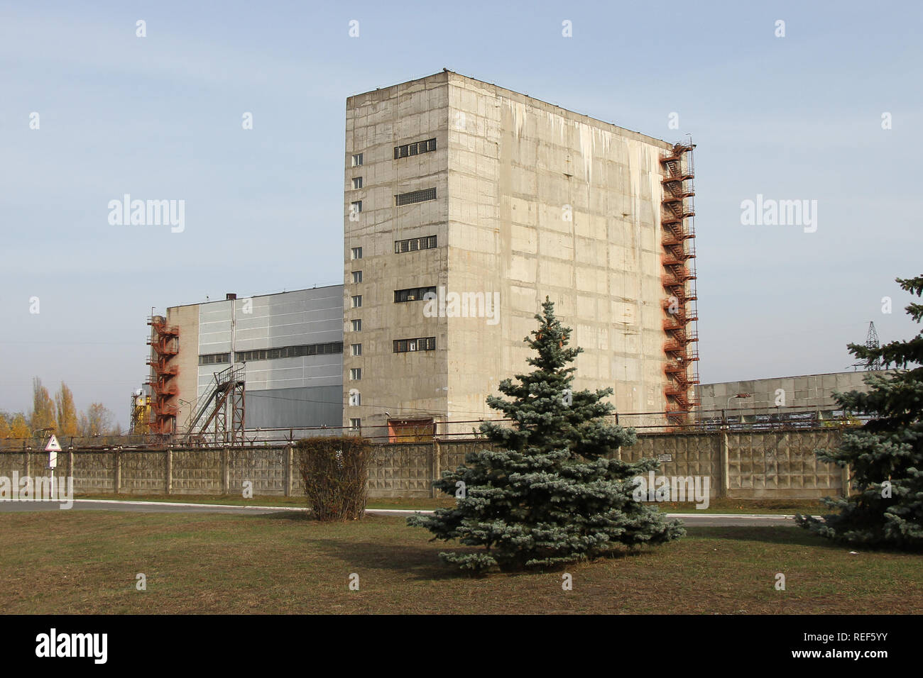 Le réacteur de Tchernobyl touchées Banque D'Images