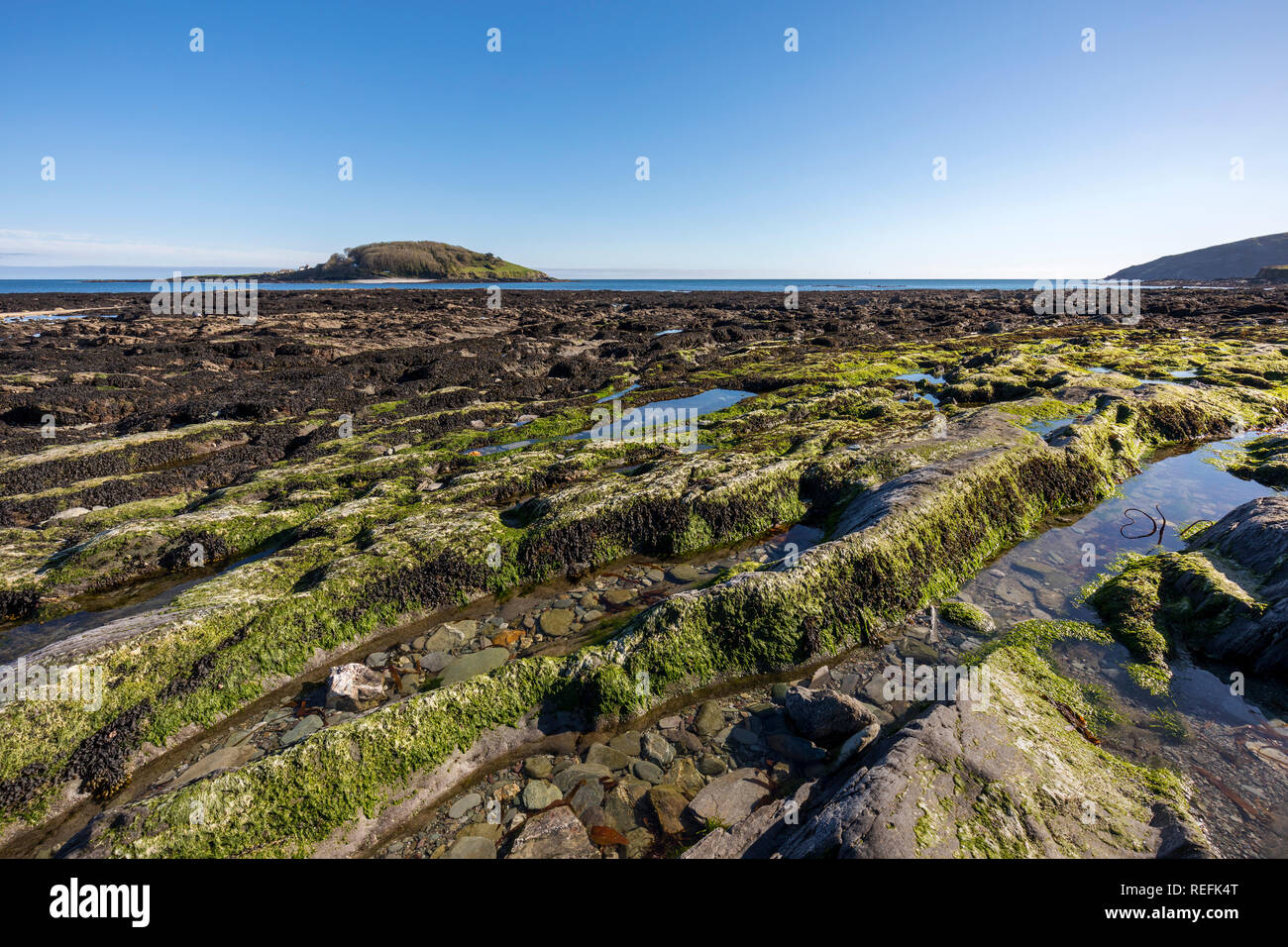 Hannafore Point ; à l'île de St Georges ; Looe, Cornwall, UK Banque D'Images