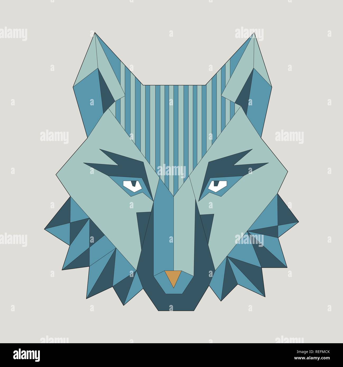 Dessin Tete De Loup Geometrique Illustration Loup géométrique Image Vectorielle Stock - Alamy