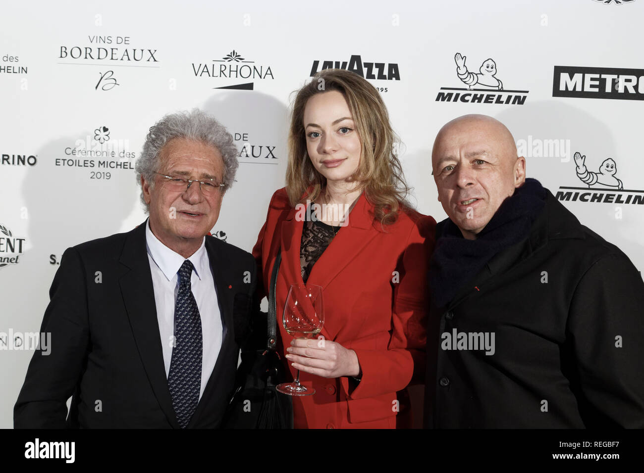 Paris, France. 21Th Jan, 2019. Invités et Thierry Marx assister à la cérémonie de 2019 étoiles Michelin à la Salle Gaveau le 21 janvier 2019, Paris, France. Credit : Bernard Menigault/Alamy Live News Banque D'Images