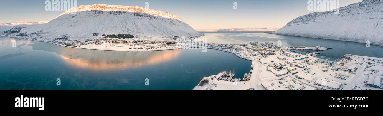 L'hiver, Isafjordur, Islande, fjords de l'Ouest Banque D'Images