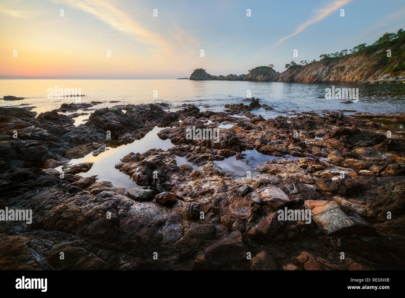 Seascape méditerranéenne étonnante en Turquie. Photographie de paysage Banque D'Images