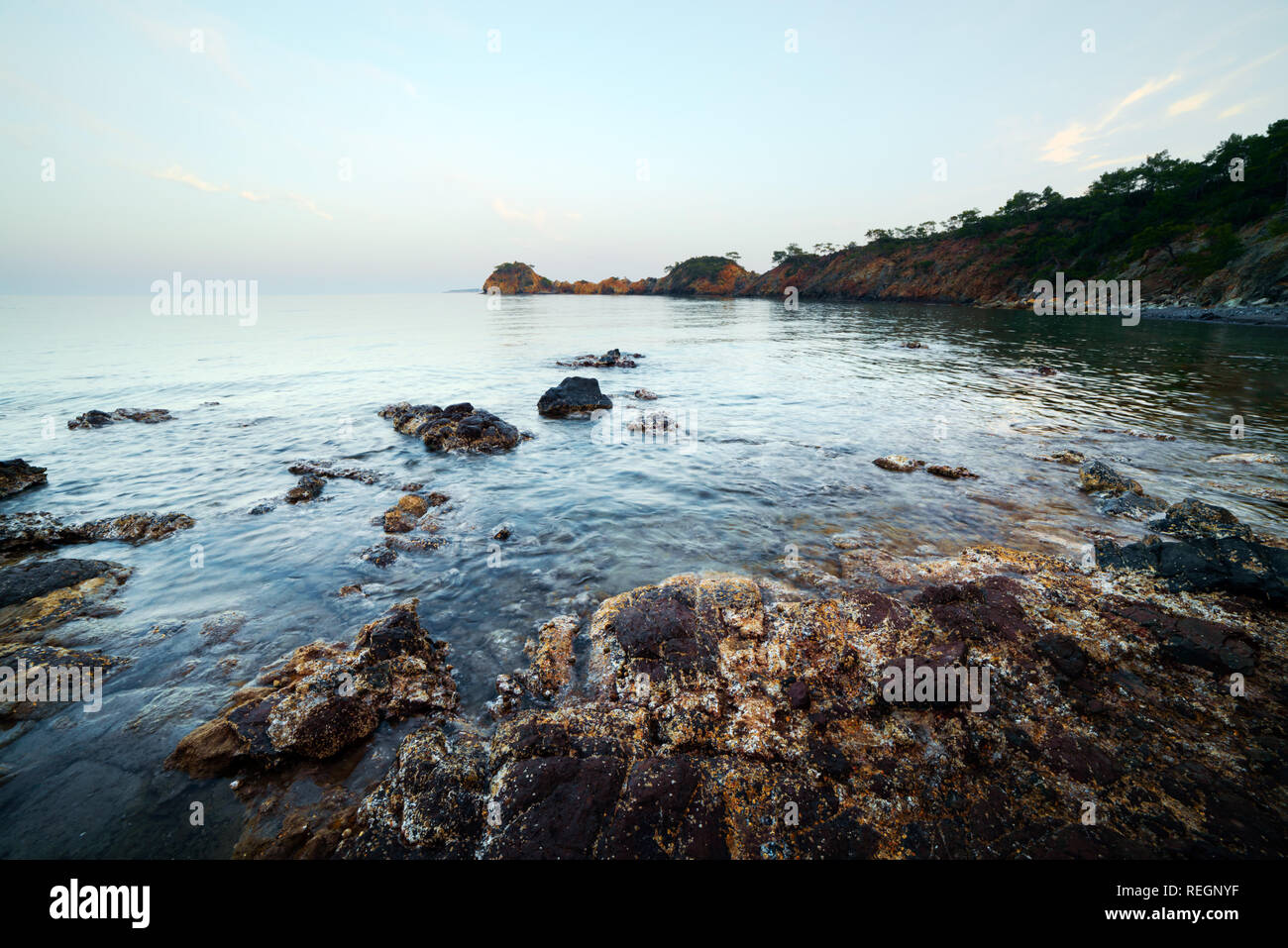 Seascape méditerranéenne étonnante en Turquie. Photographie de paysage Banque D'Images