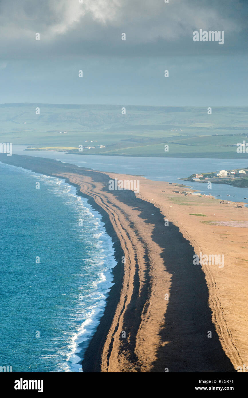 La flotte Lagoon, à l'Île de Portland, Dorset, Angleterre Banque D'Images