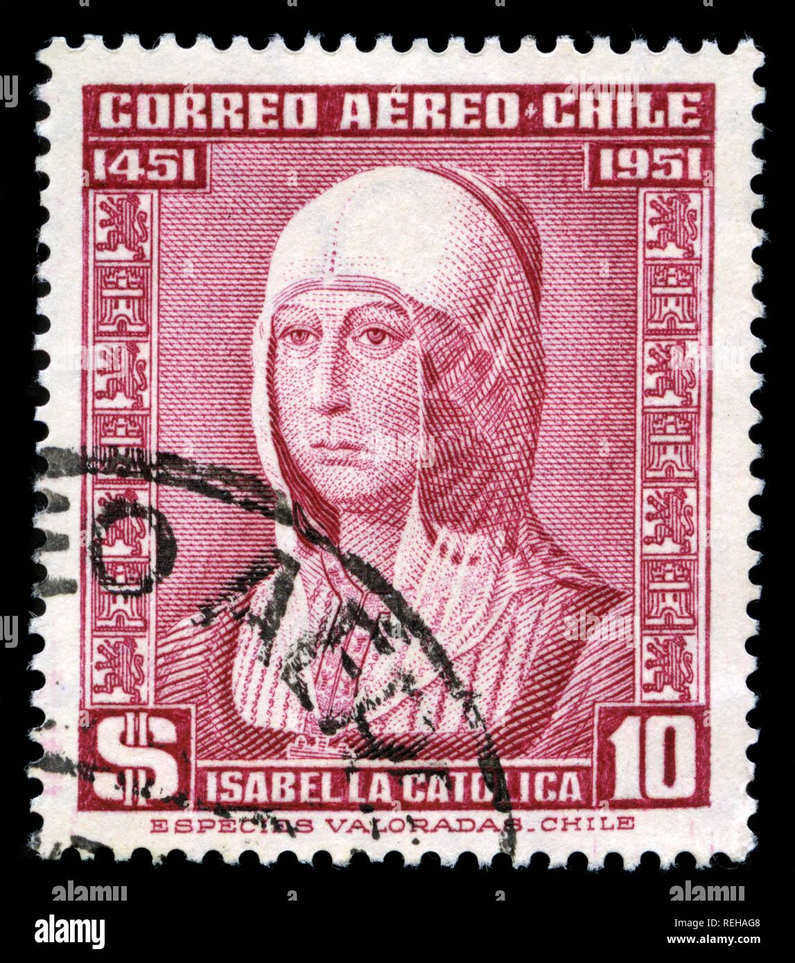 Timbre Poste Par Le Chili Sur Le 500e Anniversaire De La Reine Isabelle Serie Emise En 1952 Photo Stock Alamy Timbre Poste Par Le Chili Sur Le 500e Anniversaire De La Reine Isabelle Serie Emise En 1952 Photo Stock Alamy