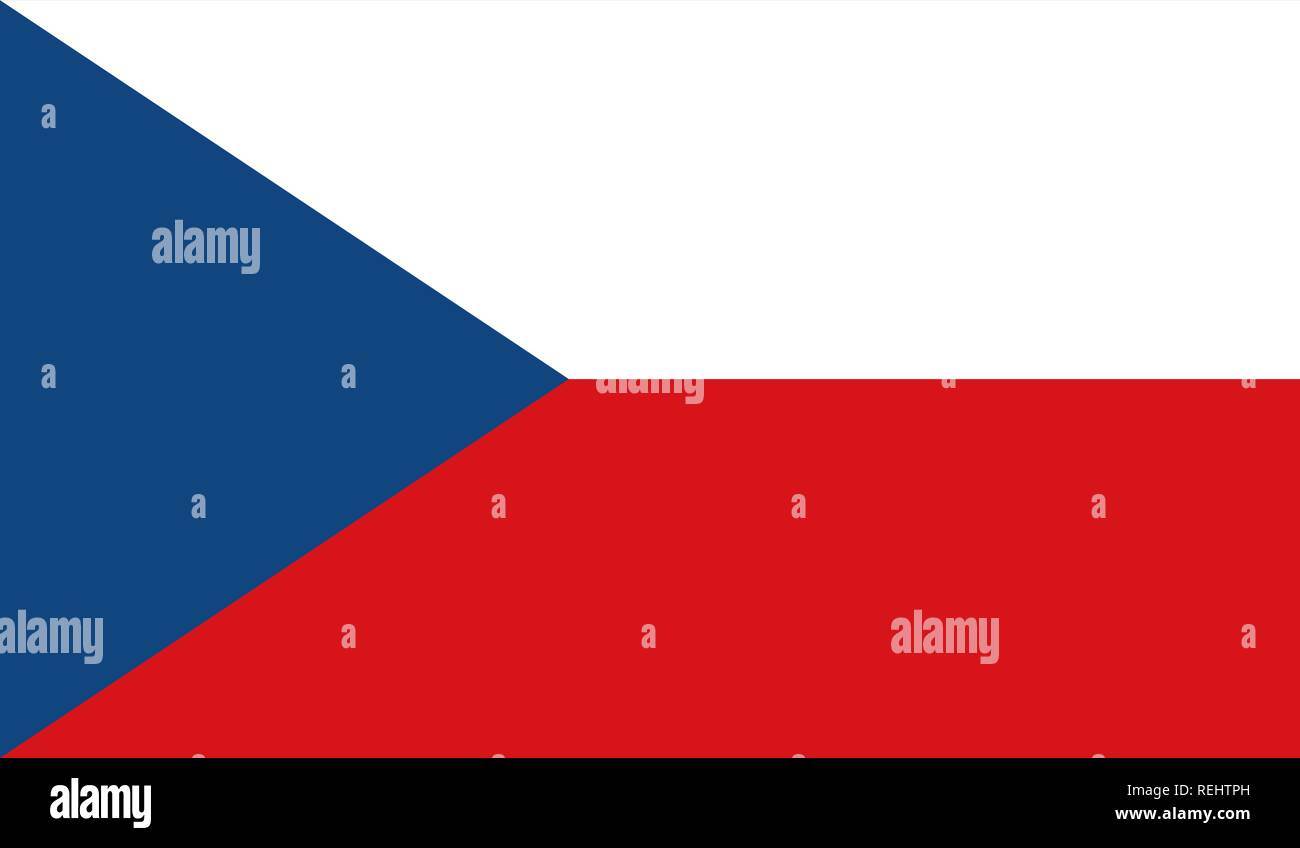 Drapeau de la République tchèque Illustration de Vecteur