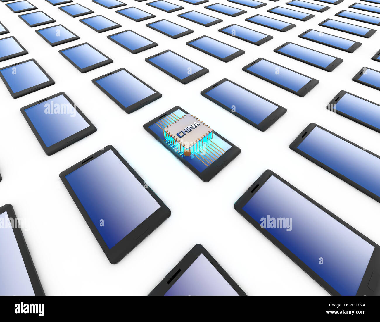 La puce électronique, la technologie de transmission de données de réseau et de stockage, la technologie des big data, de l'équipement électronique de la technologie de processeur Banque D'Images