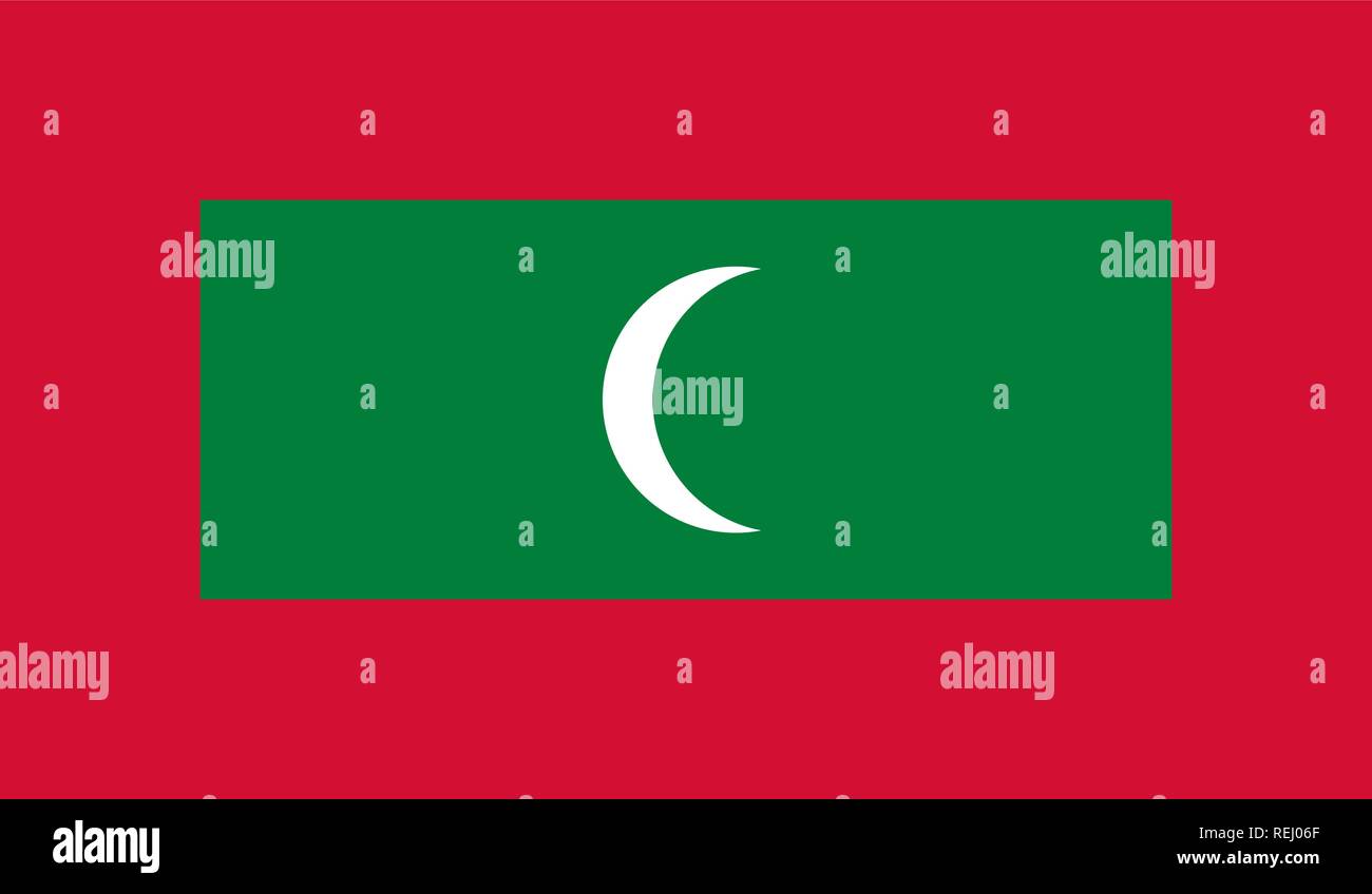 Drapeau des Maldives Illustration de Vecteur