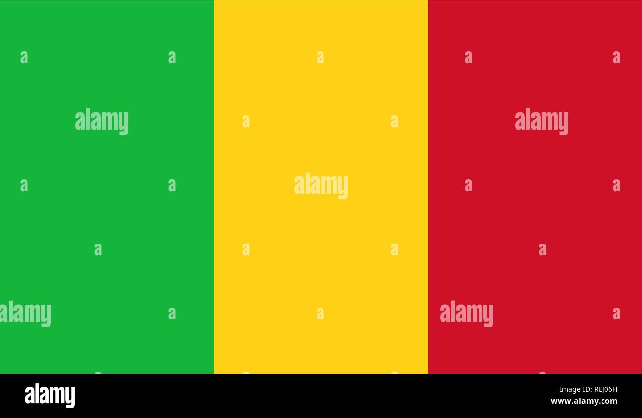 Drapeau du Mali Illustration de Vecteur