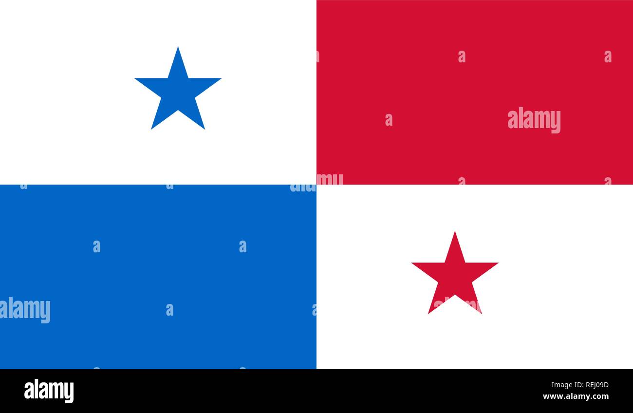 Drapeau Panama Illustration de Vecteur
