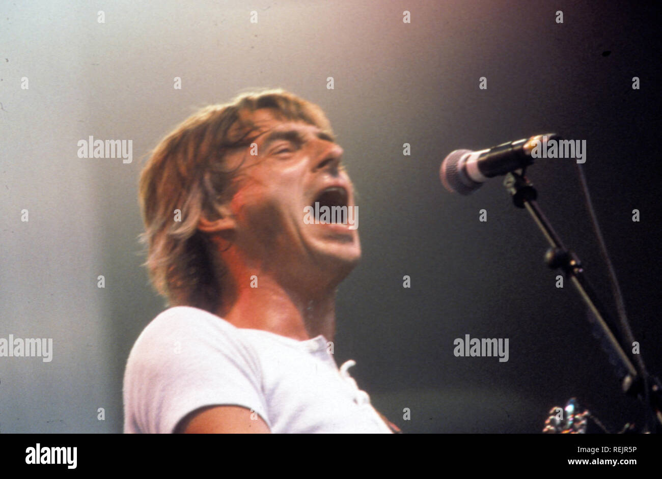 Musicien de rock anglais paul Weller sur 1977 Banque D'Images