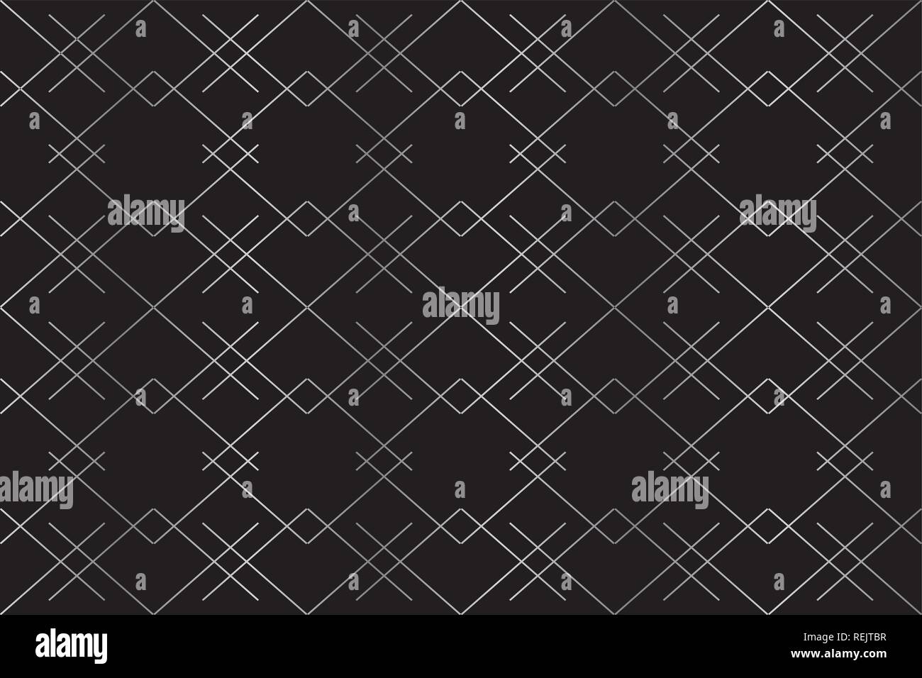 Seamless pattern abstract background, faite avec de fines lignes formant des formes d'un losange noir et argent couleurs. Vecteur de décoration l'art. Illustration de Vecteur