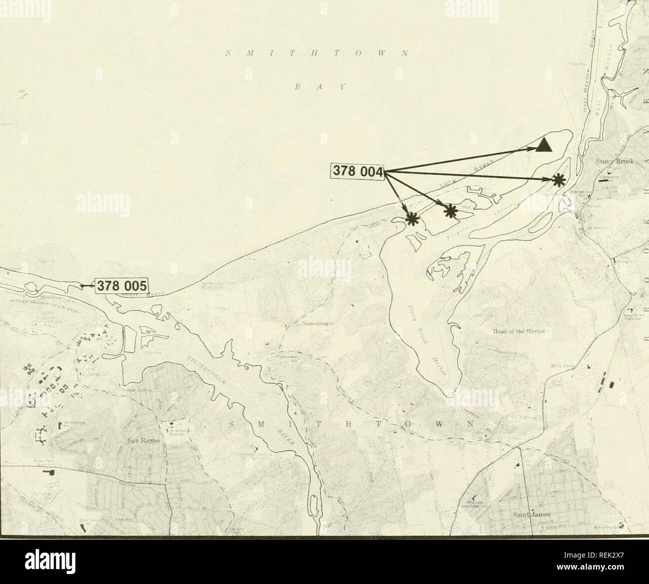 . Les colonies d'oiseaux d'eau côtières, dans le Maine à la Virginie, 1977 : un atlas montrant les emplacements des colonies et la composition des espèces. Les oiseaux de mer -- membres de l'Atlantique ; les oiseaux -- membres de l'Atlantique. 405. Veuillez noter que ces images sont extraites de la page numérisée des images qui peuvent avoir été retouchées numériquement pour plus de lisibilité - coloration et l'aspect de ces illustrations ne peut pas parfaitement ressembler à l'œuvre originale.. Erwin, R. Michael ; les écosystèmes côtiers ; Projet de programme des Services biologiques (U. S. ) ; Korschgen, Carl E. Washington, D. C. : Le Service Banque D'Images