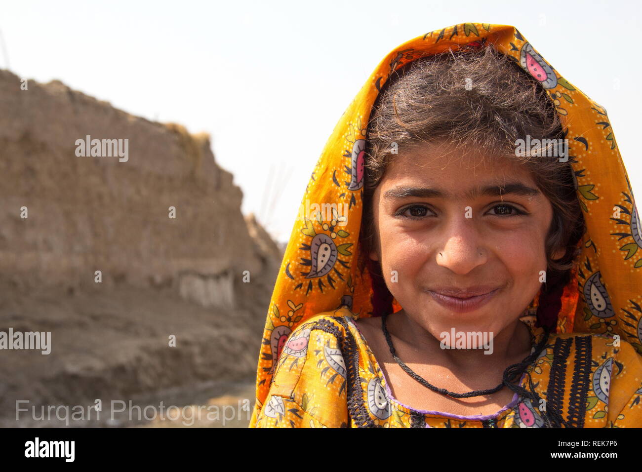 Un enfant de Sindh, Pakistan Banque D'Images