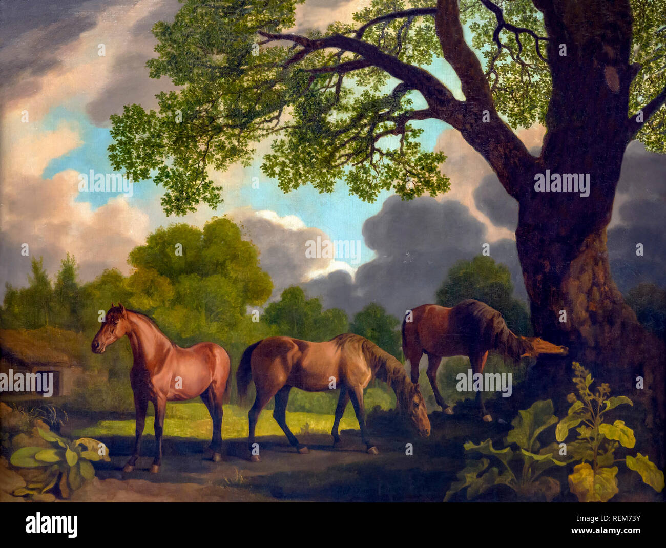 Gnawpost et deux Colts, George Stubbs, 1768, Banque D'Images