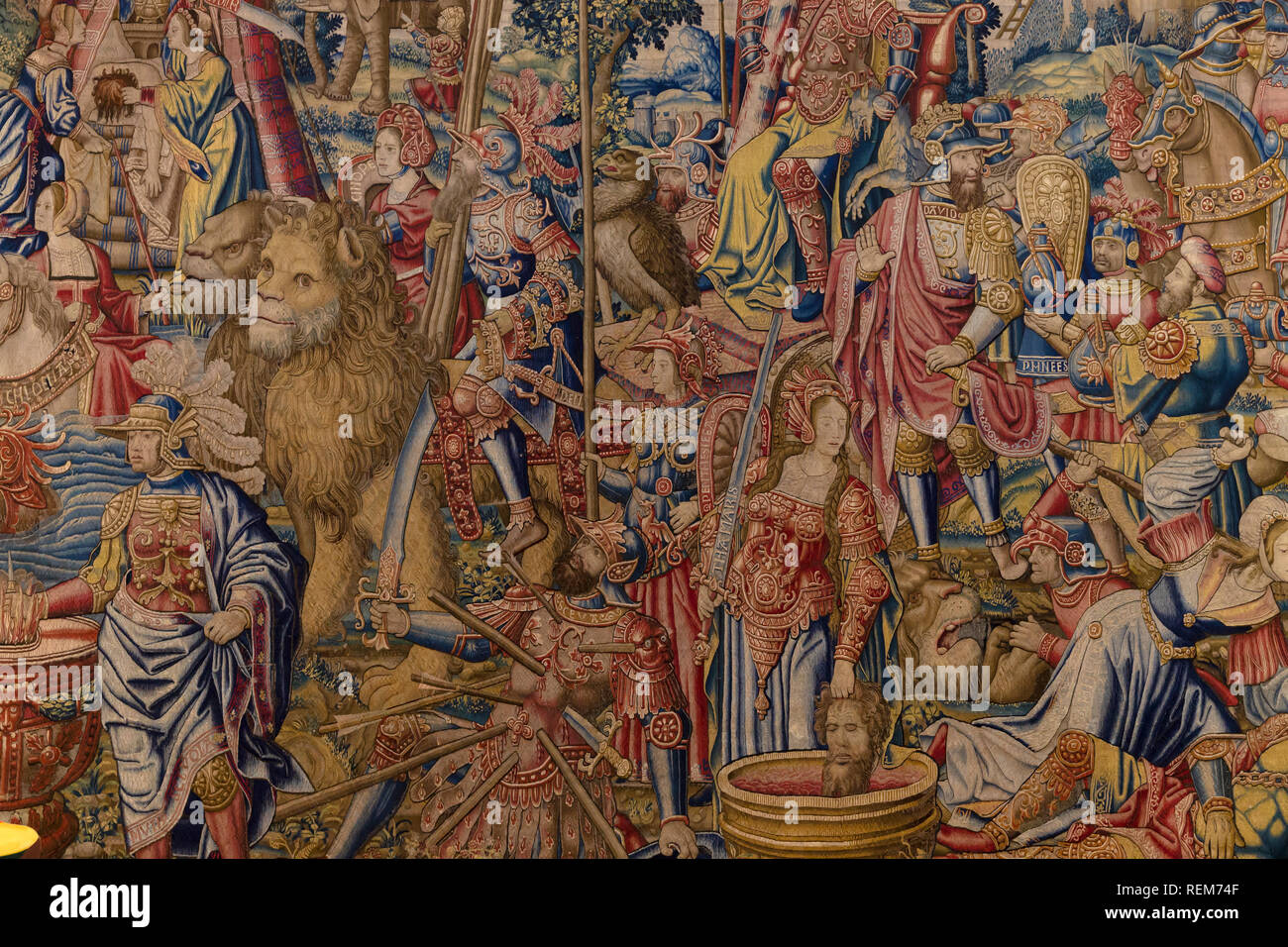 Le triomphe du courage, de l'École de Bruxelles, vers 1525, Banque D'Images