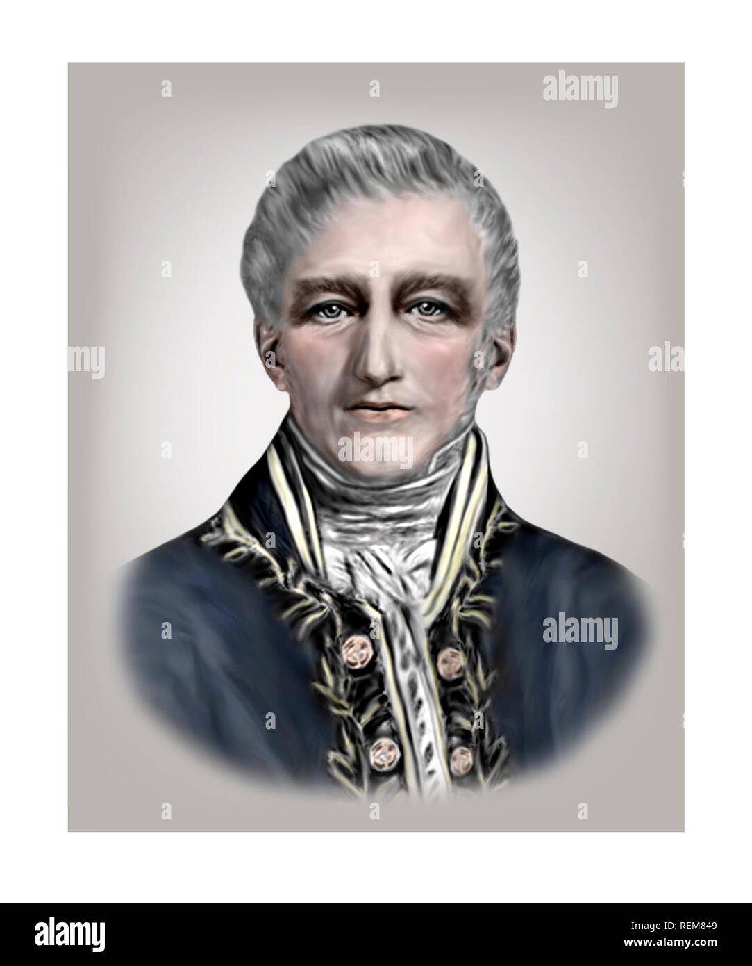 Claude Louis Navier 1785-1836 Ingénieur Physicien français Banque D'Images