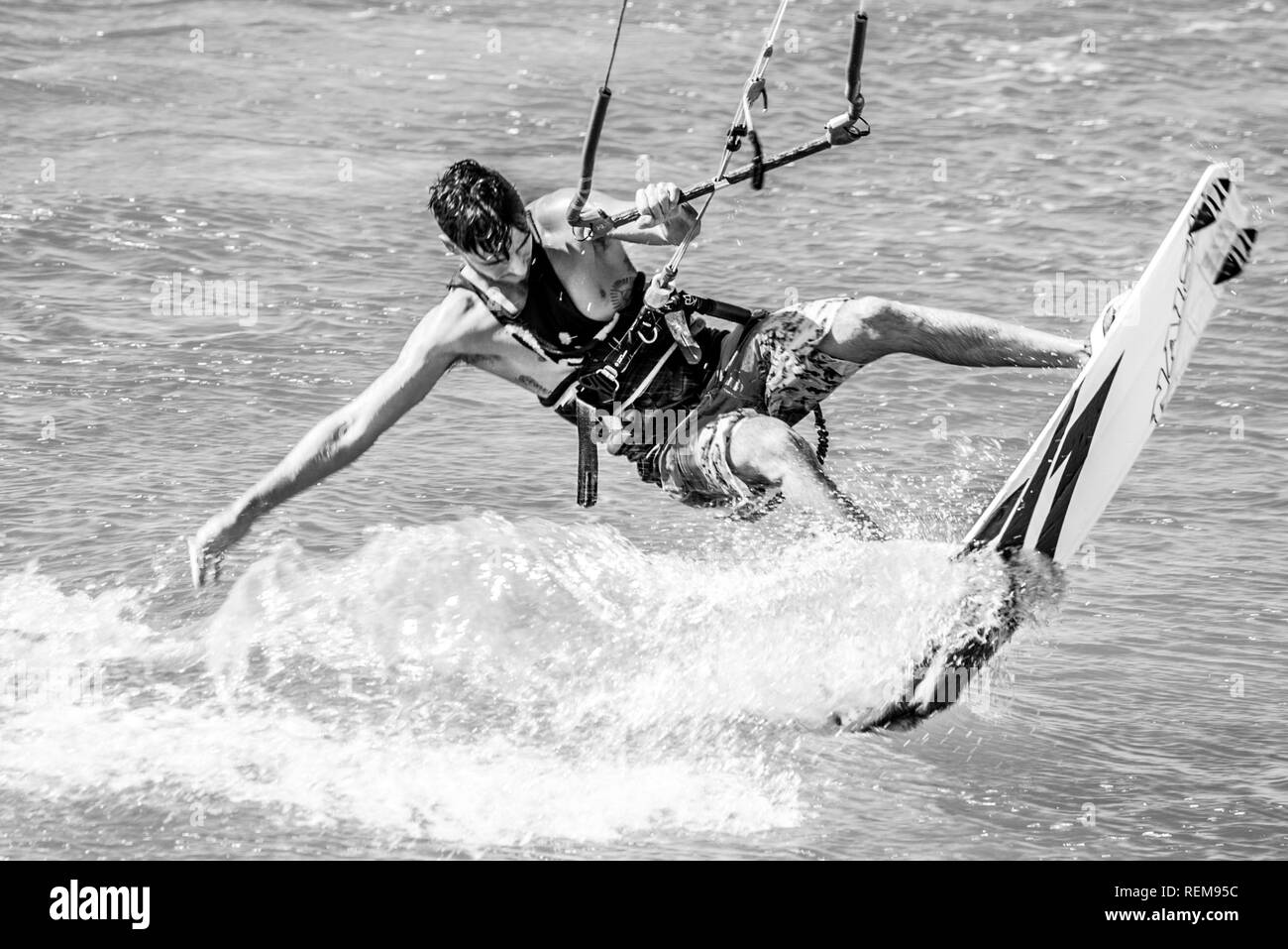 Le kitesurf à Noosa, Sunshine Coast, Queensland, Australie Banque D'Images