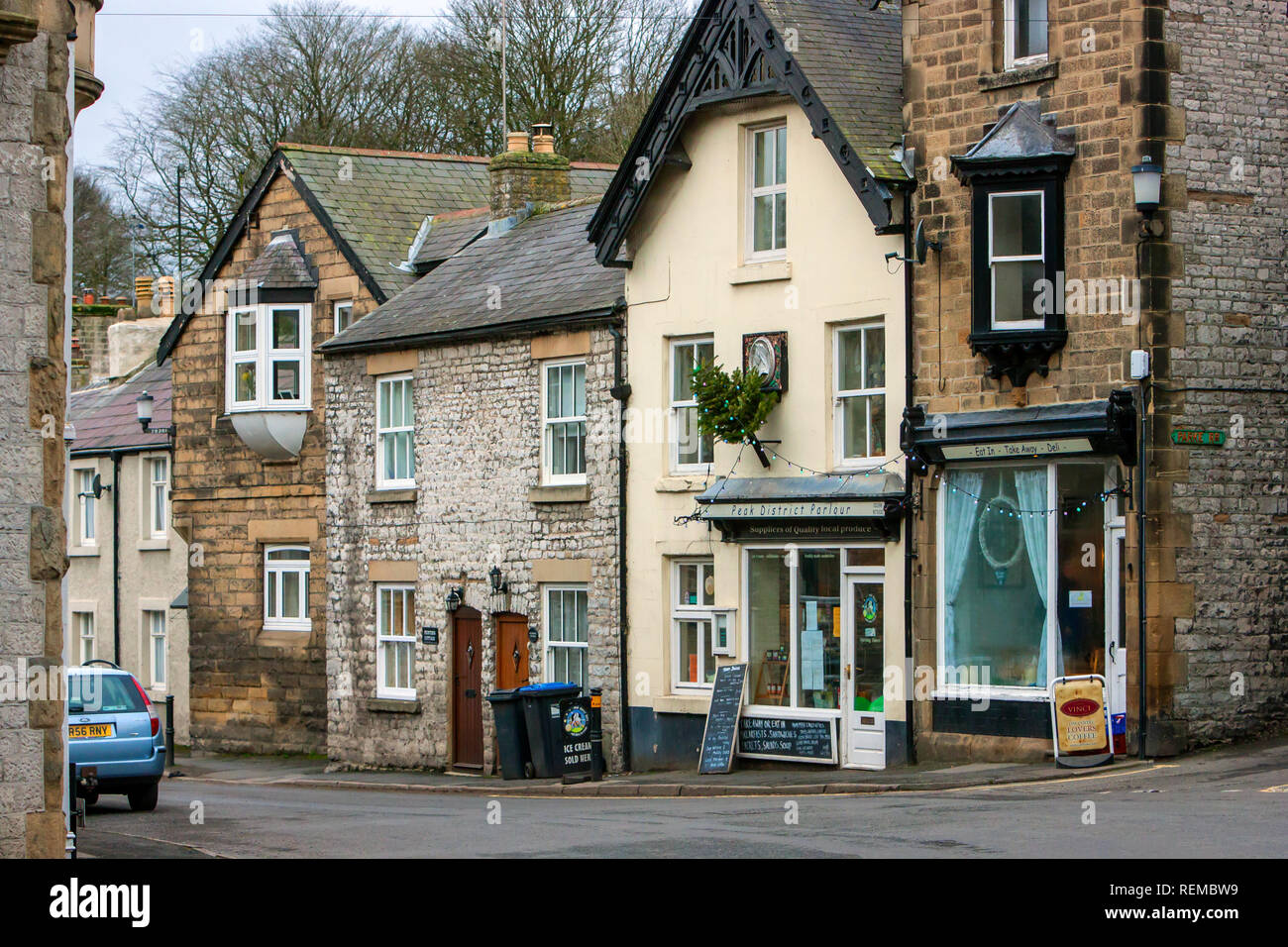 Queen Street, Tideswell to, Derbyshire Banque D'Images