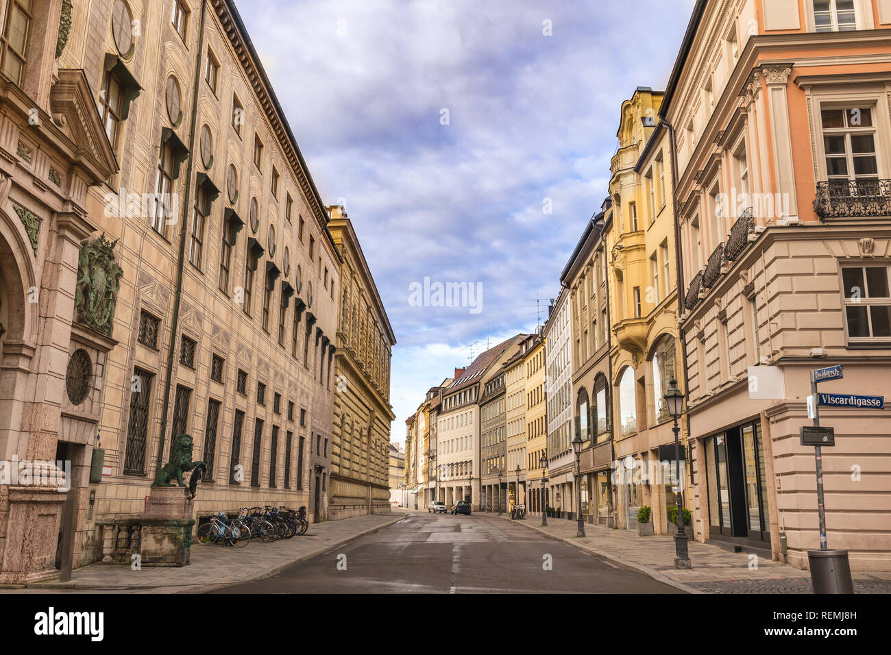 L'Allemagne, Munich Residenz la rue commerçante fomous Banque D'Images